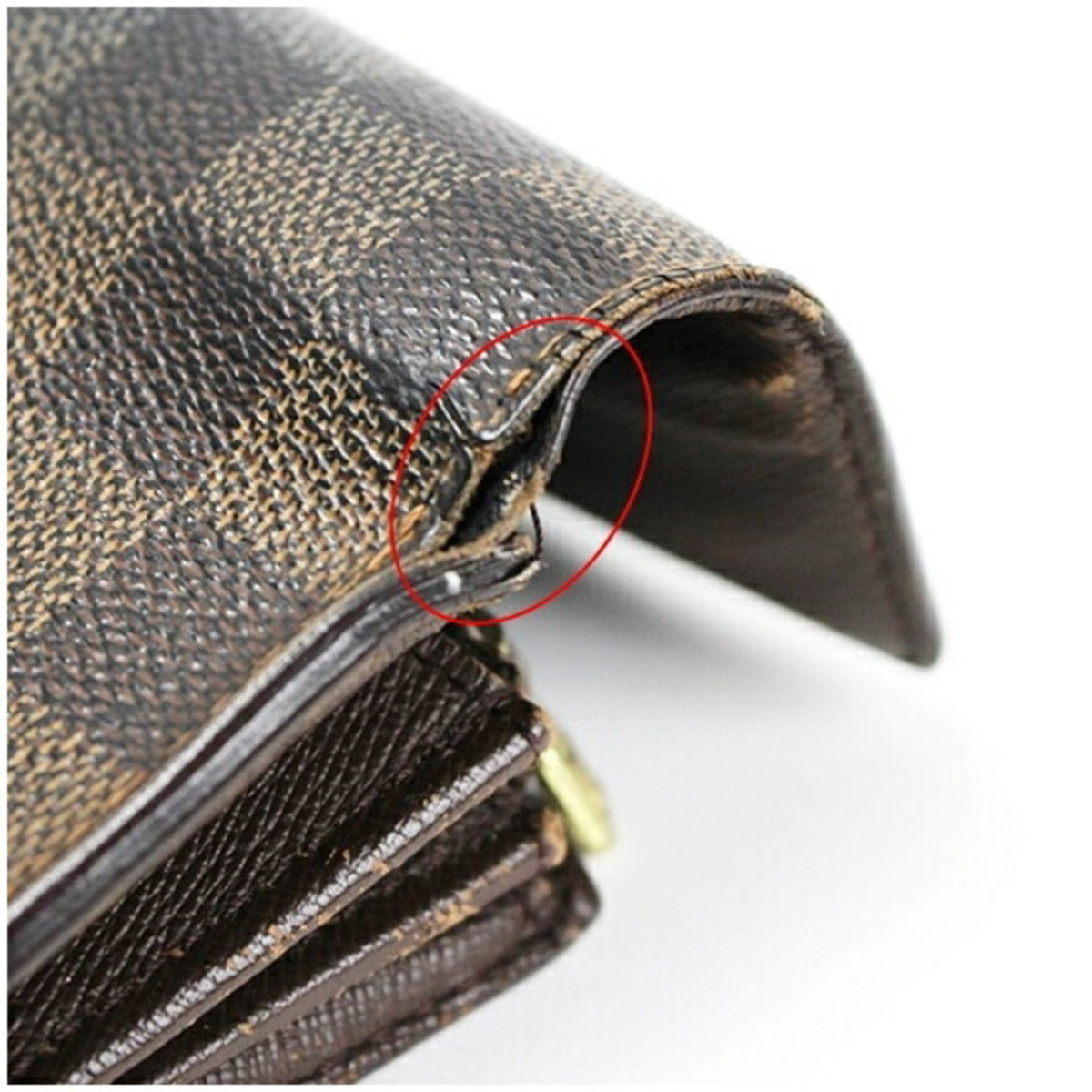 Louis Vuitton Brown Damier Canvas Long Wallet (Bi-Fold) (Pre-Owned)