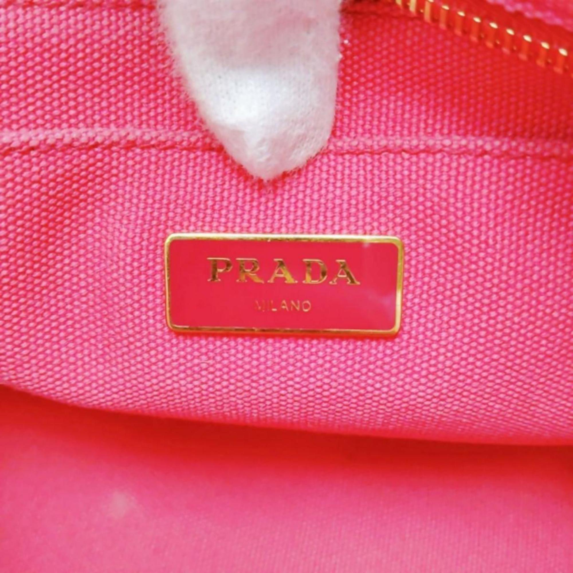 Prada Pink Canvas Tote Bag (Pre-Owned)