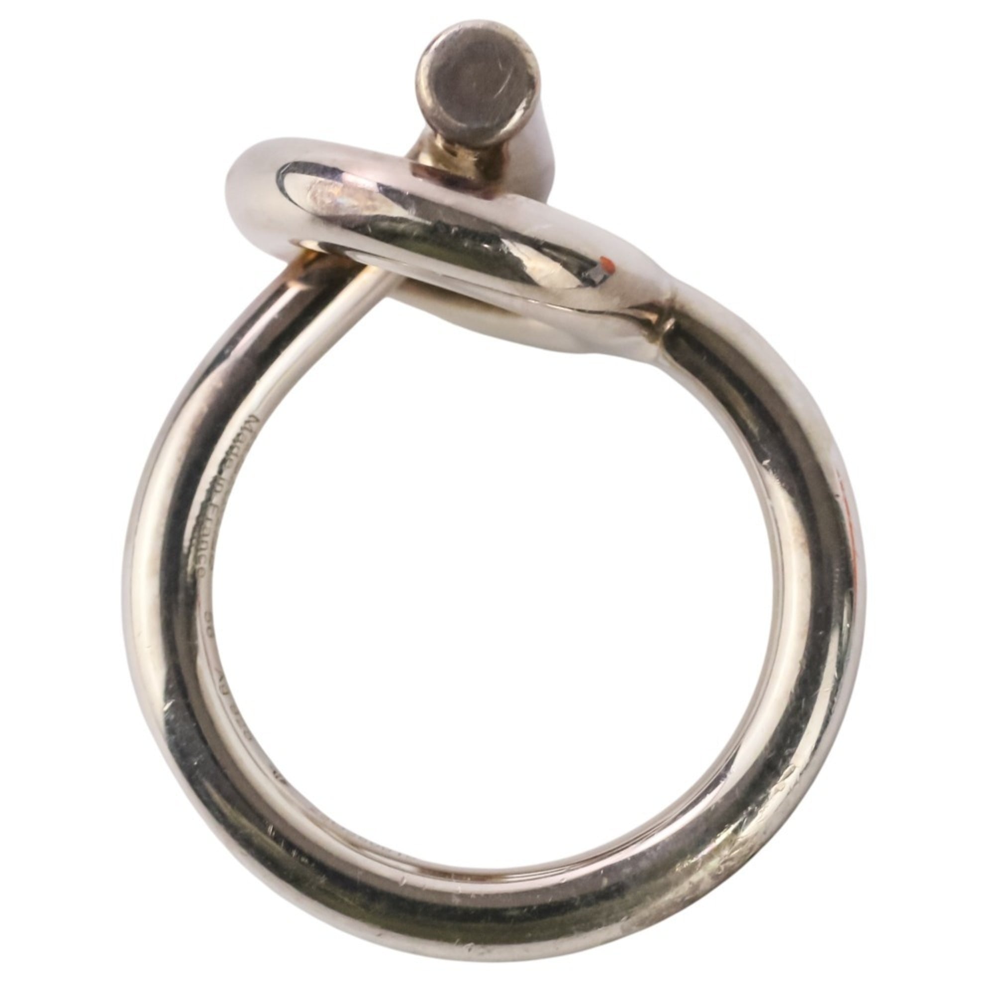 Hermes Silver Silver 925 Band Ring (Pre-Owned)