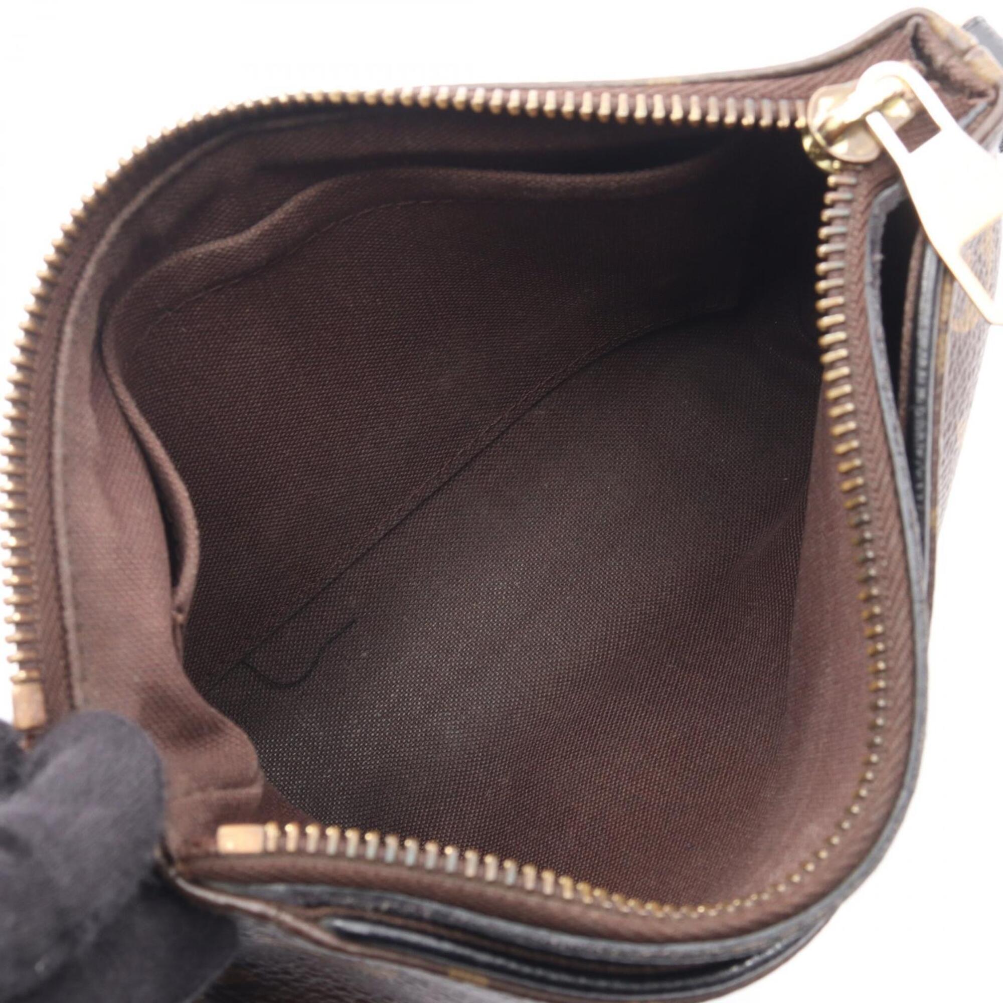 Louis Vuitton Black Brown Pvc Leather Handbag (Pre-Owned)
