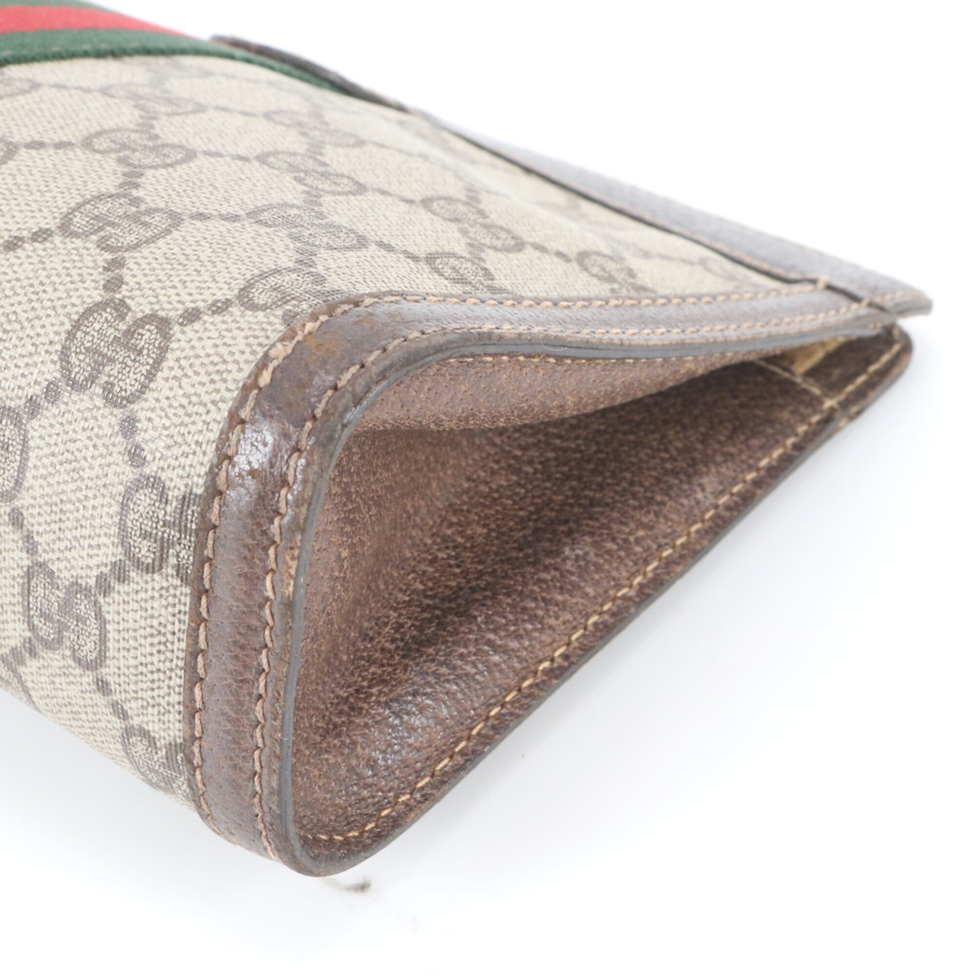 Gucci Brown Gg Supreme Handbag Pouch (Pre-Owned)
