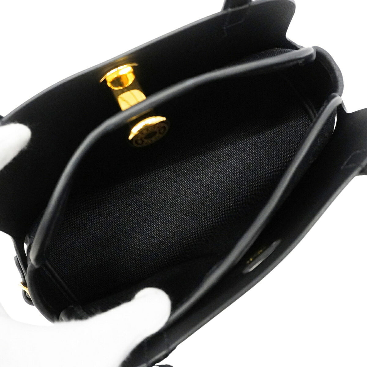 Hermes Black Swift Leather Shoulder Bag (Pre-Owned)