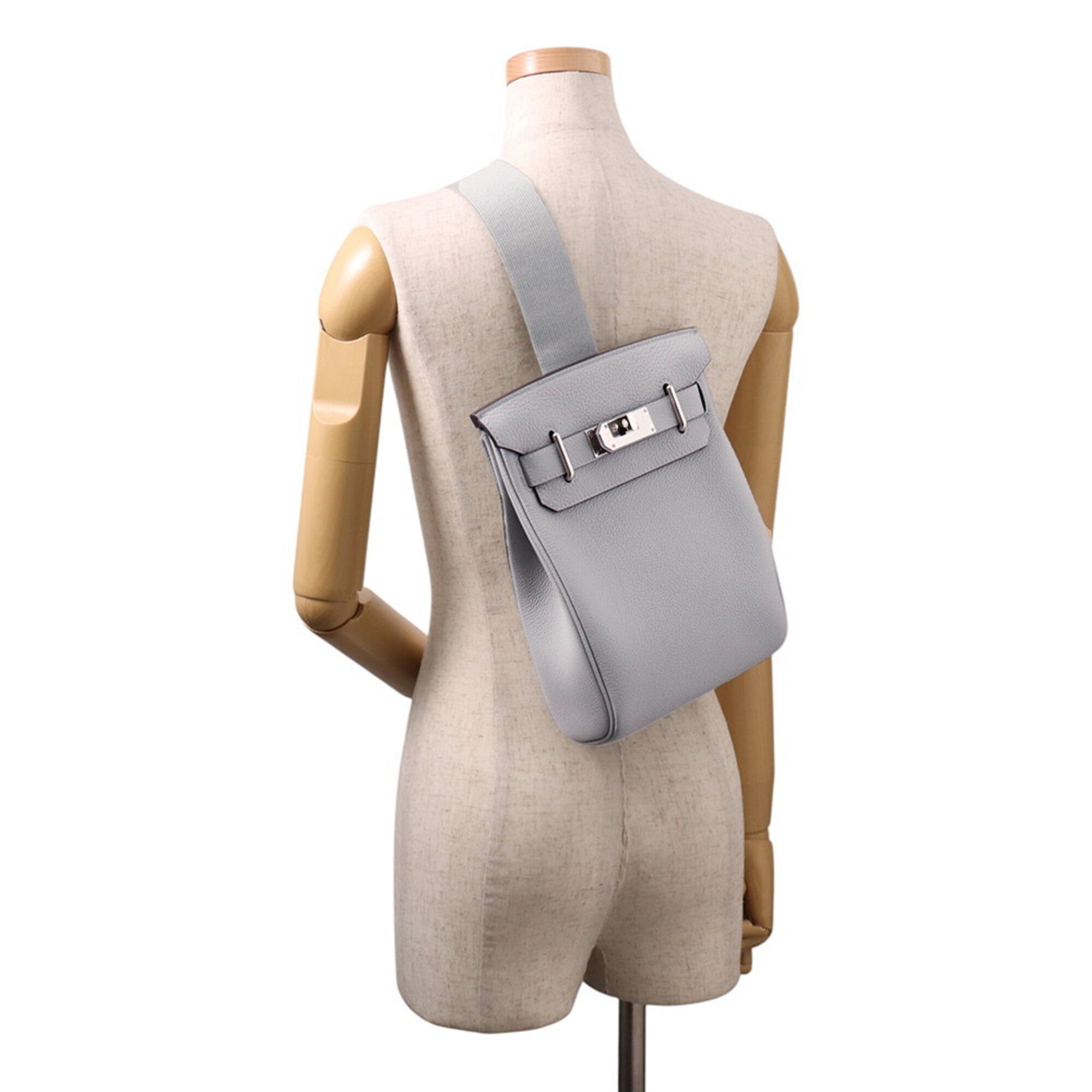 Hermes Gray Togo Leather Sling Bag (Pre-Owned)