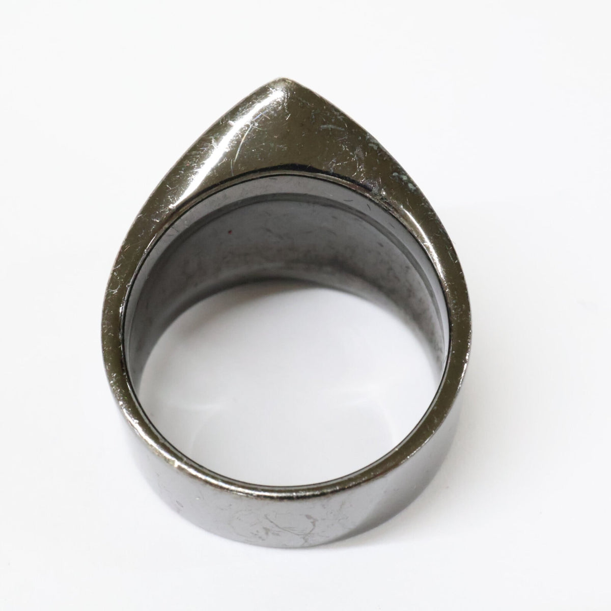 Yohji Yamamoto Black Silver 925 Band Ring (Pre-Owned)