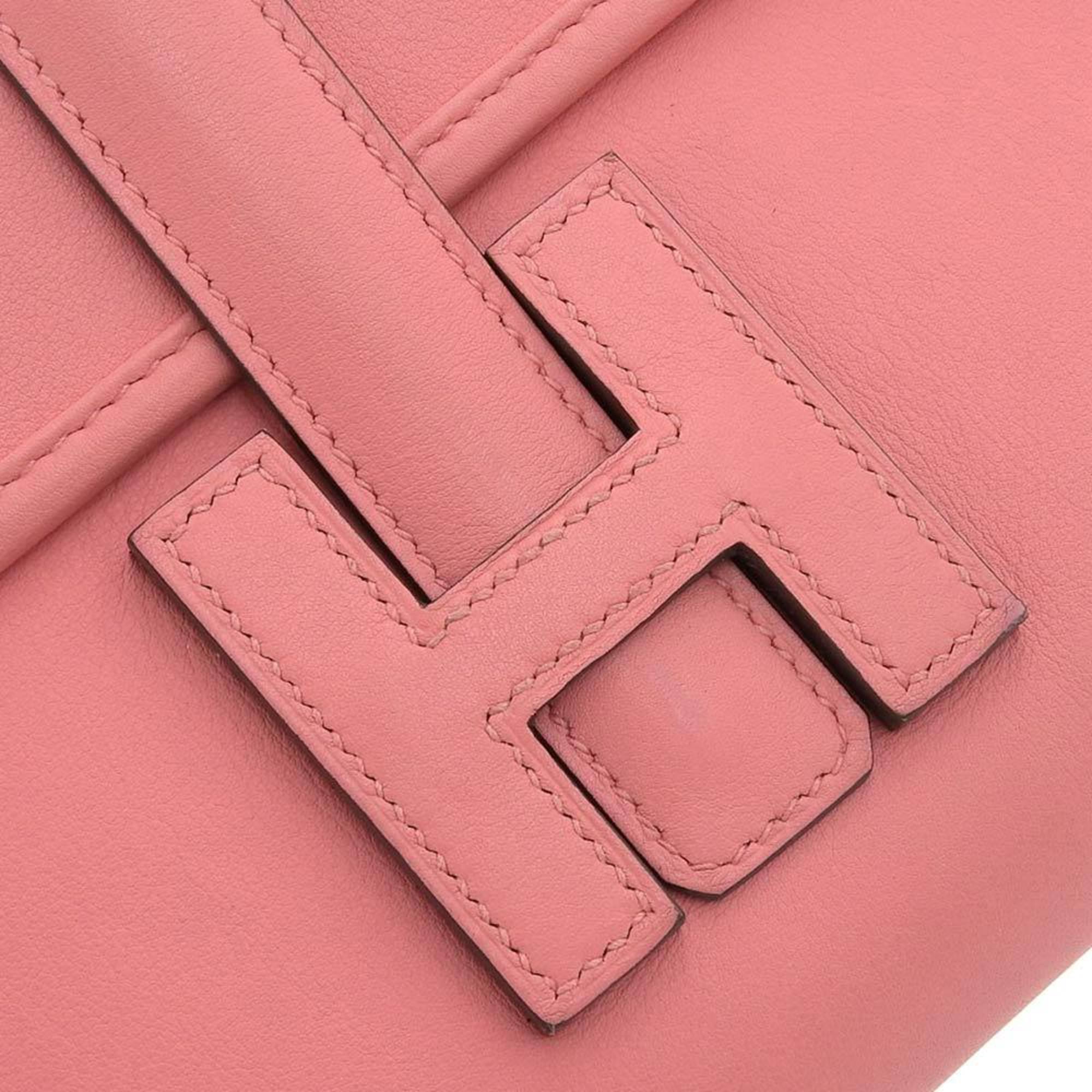 Hermes Pink Swift Leather Clutch Bag (Pre-Owned)