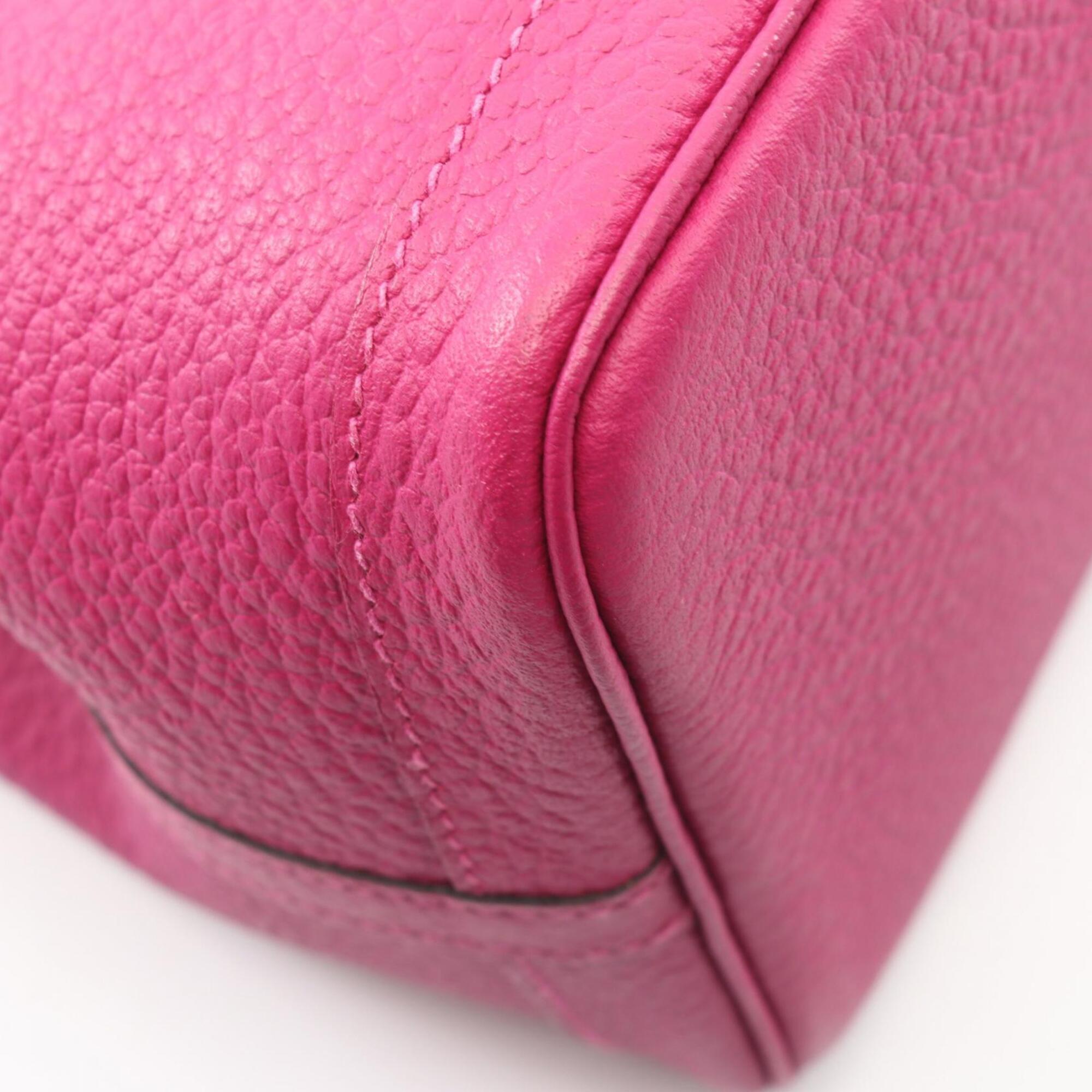 Hermes Pink Country Leather Leather Handbag Tote Bag (Pre-Owned)