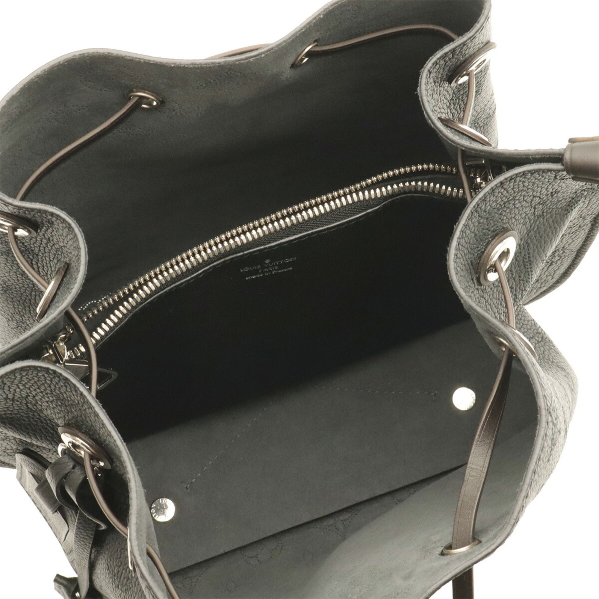 Louis Vuitton Black Noir Leather Shoulder Bag Tote Bag (Pre-Owned)