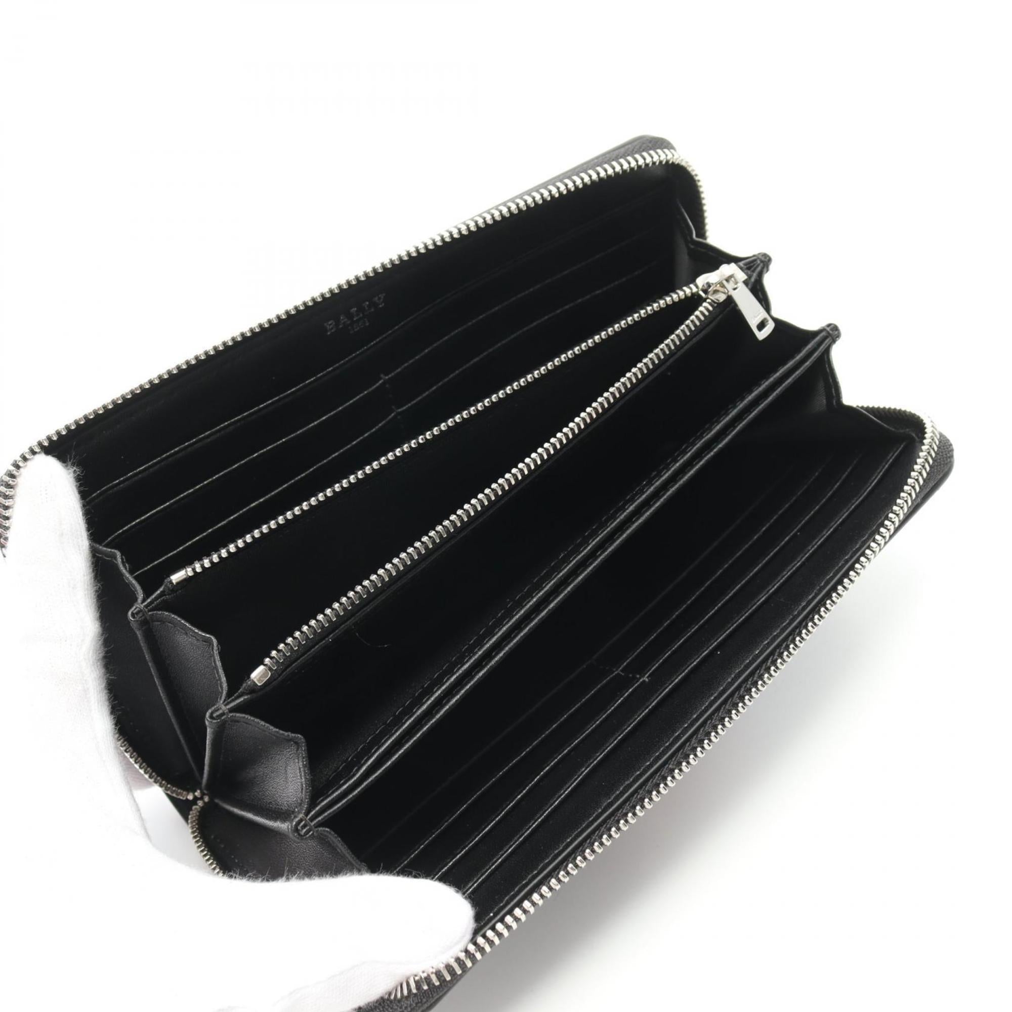 Bally Black Leather Long Wallet (Bi-Fold) (Pre-Owned)