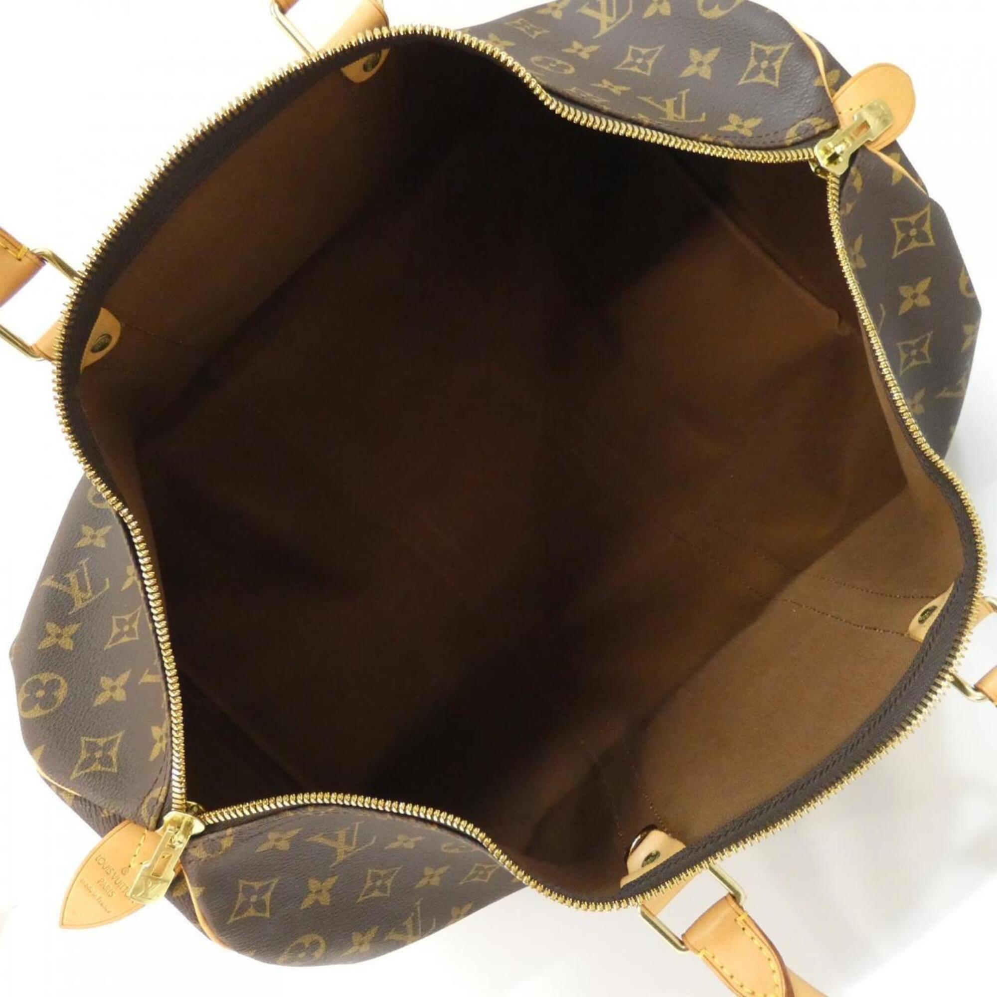 Louis Vuitton Marron Coated Canvas Boston Bag (Pre-Owned)