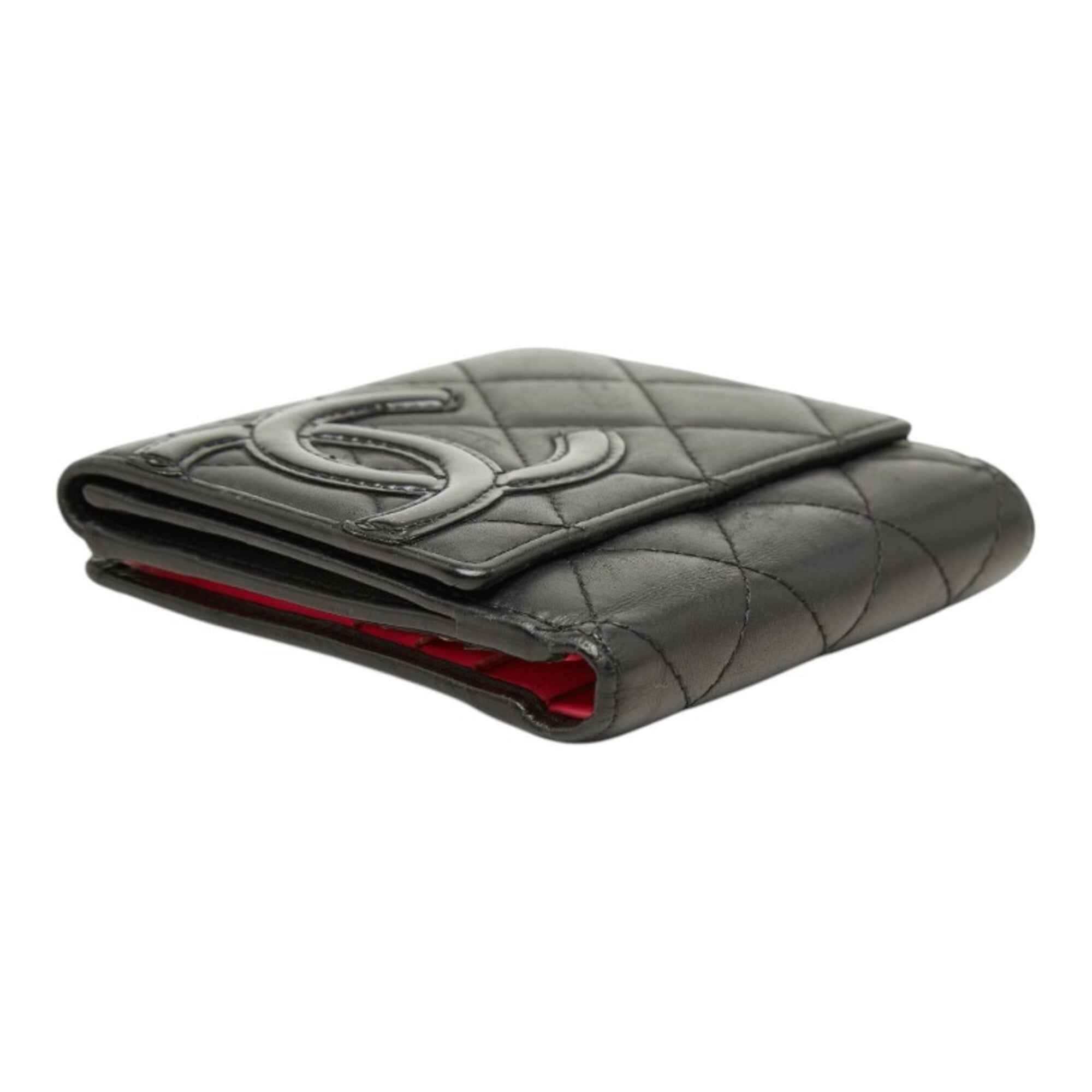 Chanel Black Leather Wallet (Bi-Fold) (Pre-Owned)