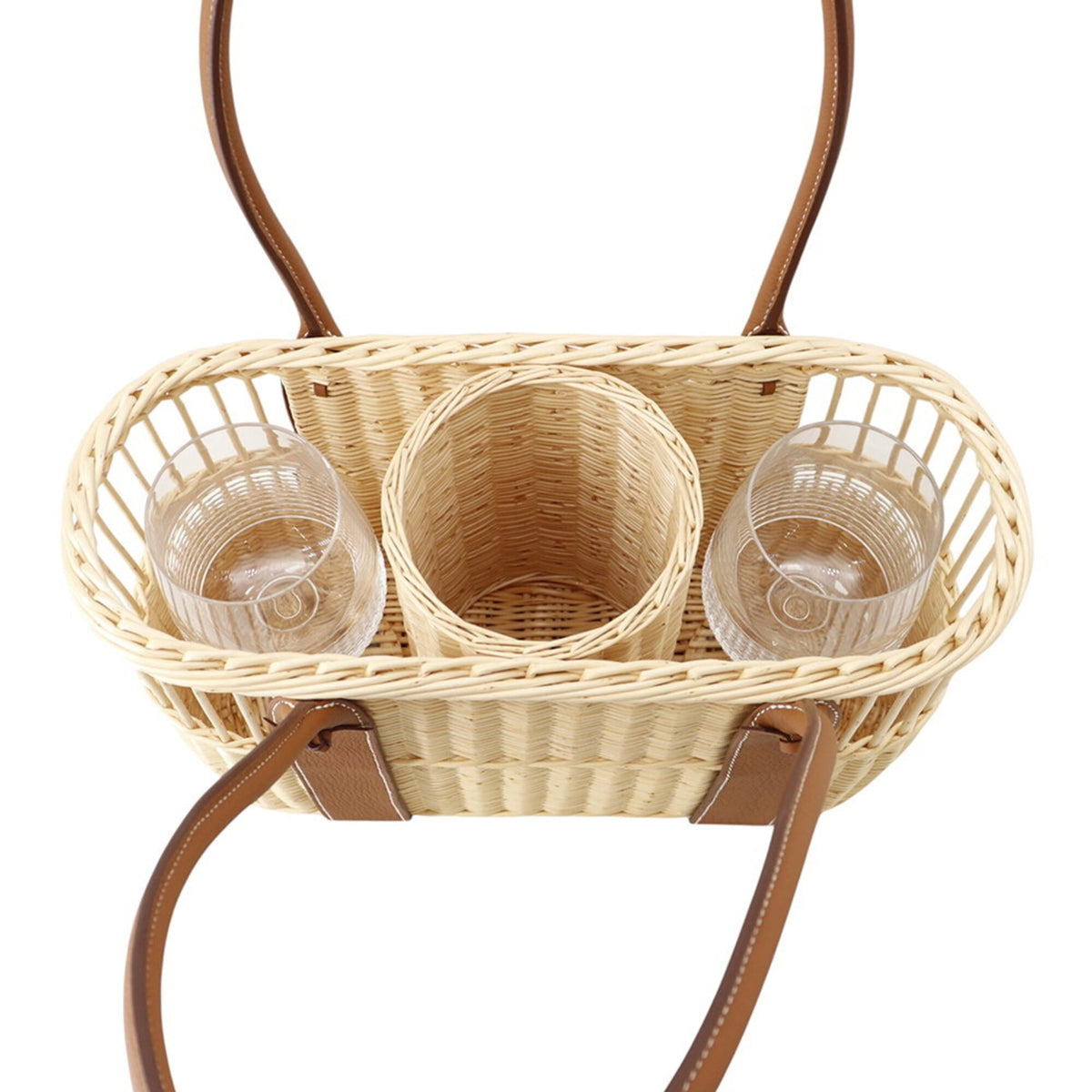 Hermes Gold Basket Handbag (Pre-Owned)