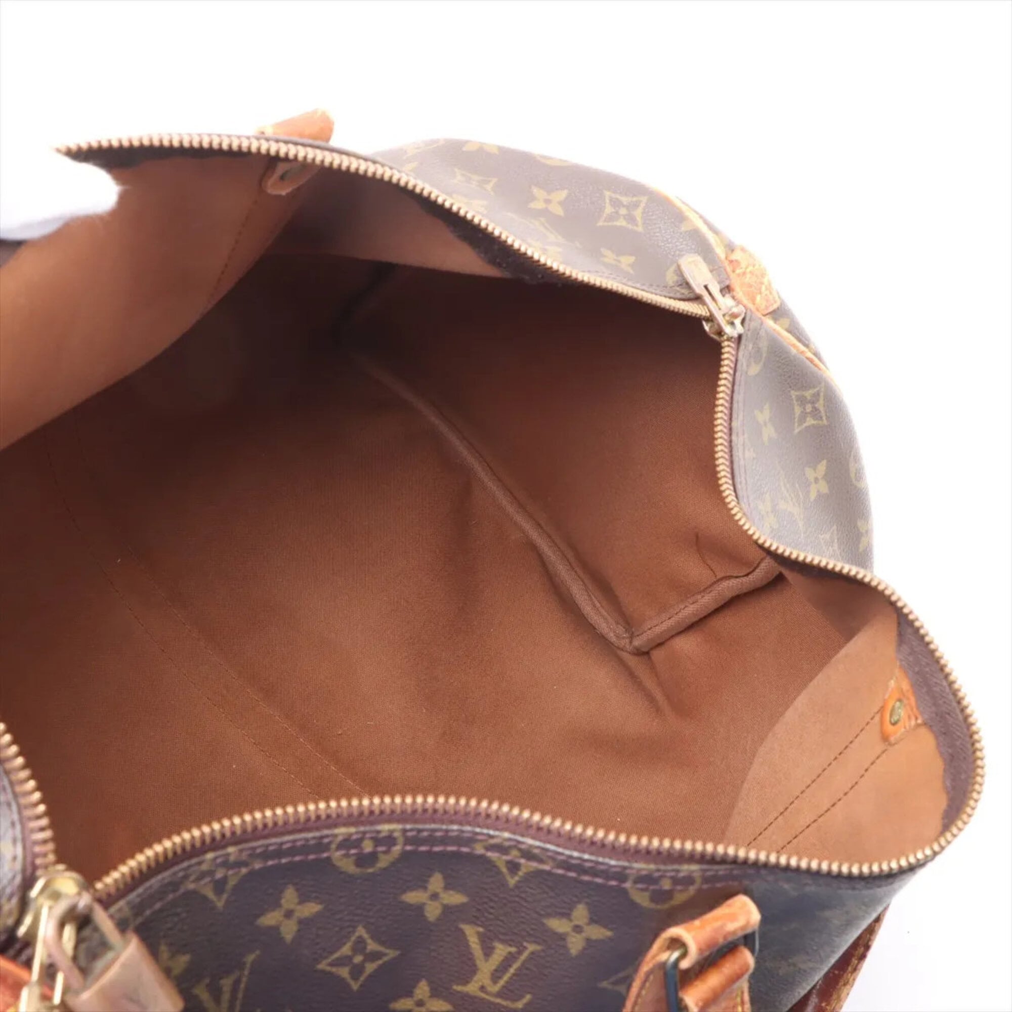 Louis Vuitton Brown Coated Canvas Leather Handbag Tote Bag (Pre-Owned)