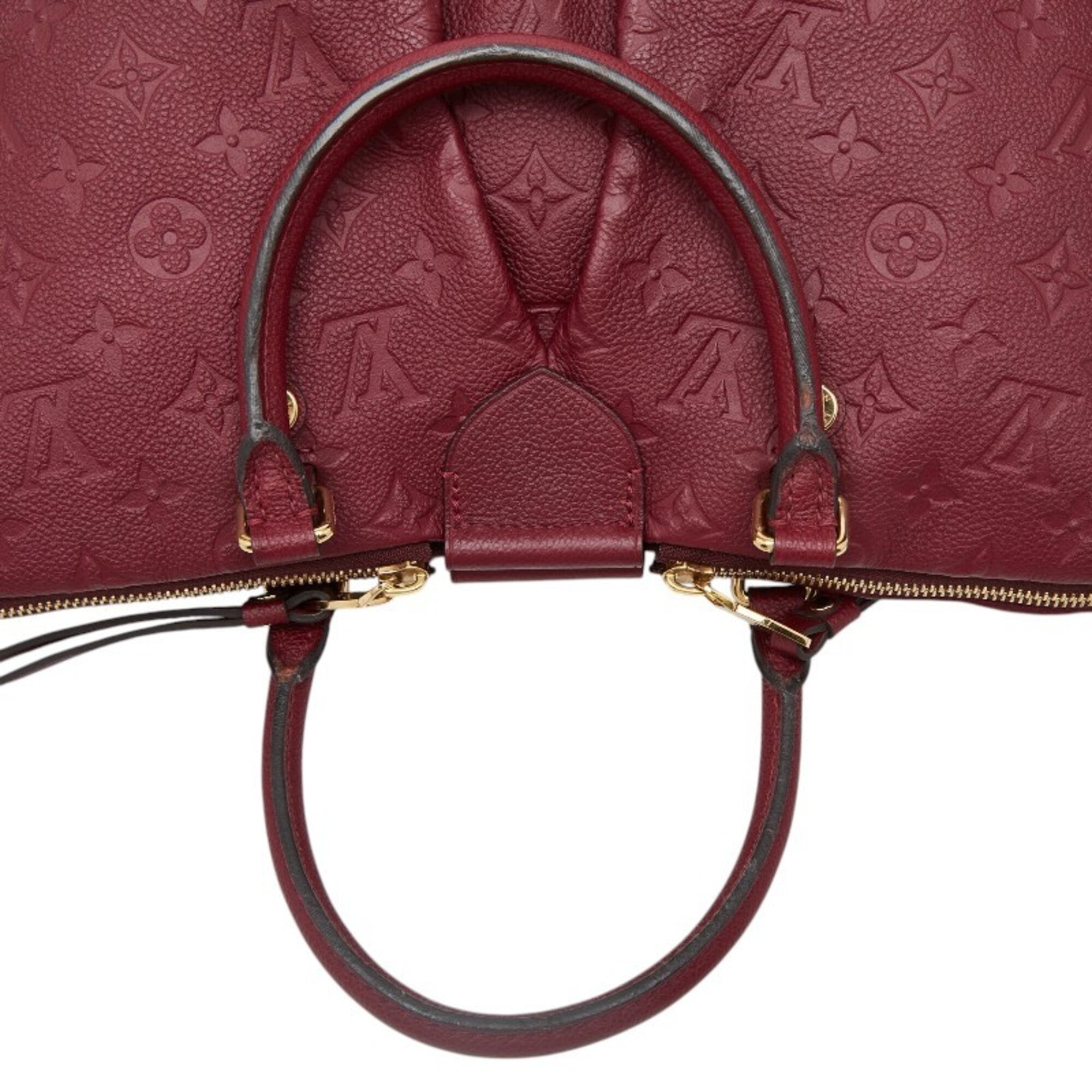 Louis Vuitton Raisin Red Color Wine Leather Handbag (Pre-Owned)