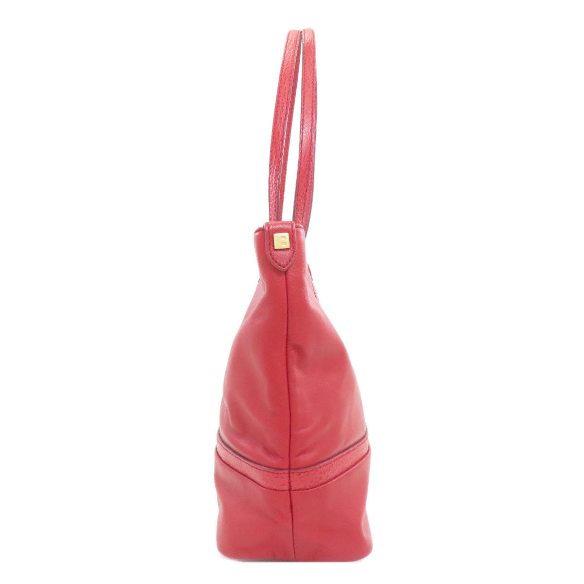 Bally Red Color Leather Tote Bag (Pre-Owned)