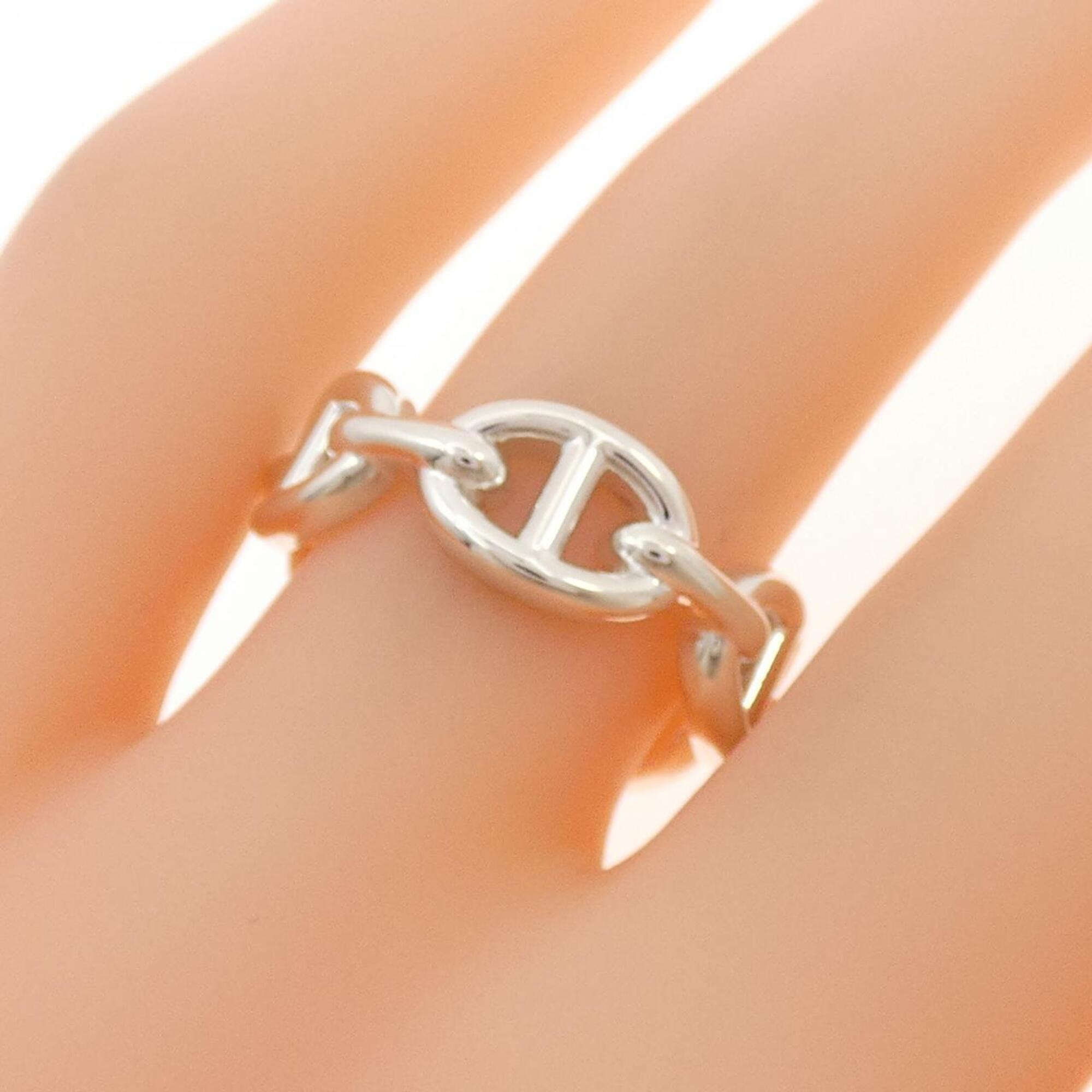 Hermes Chaine D'ancre Silver 925 Band Ring (Pre-Owned)