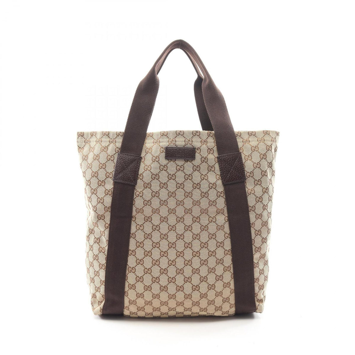 Gucci Beige Brown Gg Canvas Handbag Tote Bag (Pre-Owned)