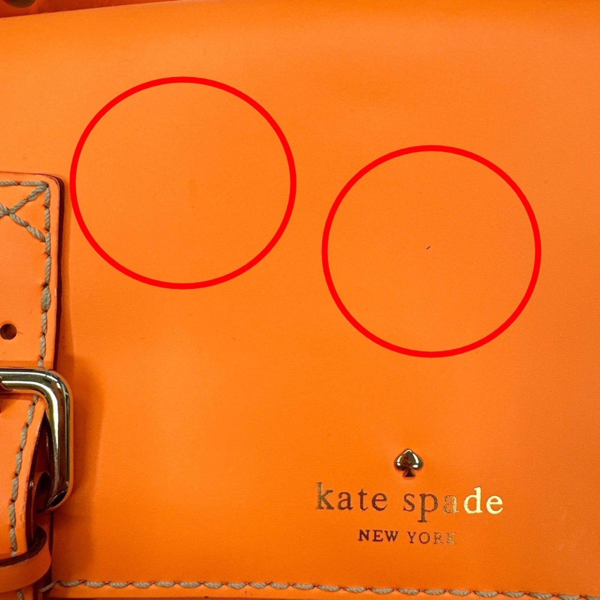 Kate Spade Orange Leather Pochette Shoulder Bag (Pre-Owned)