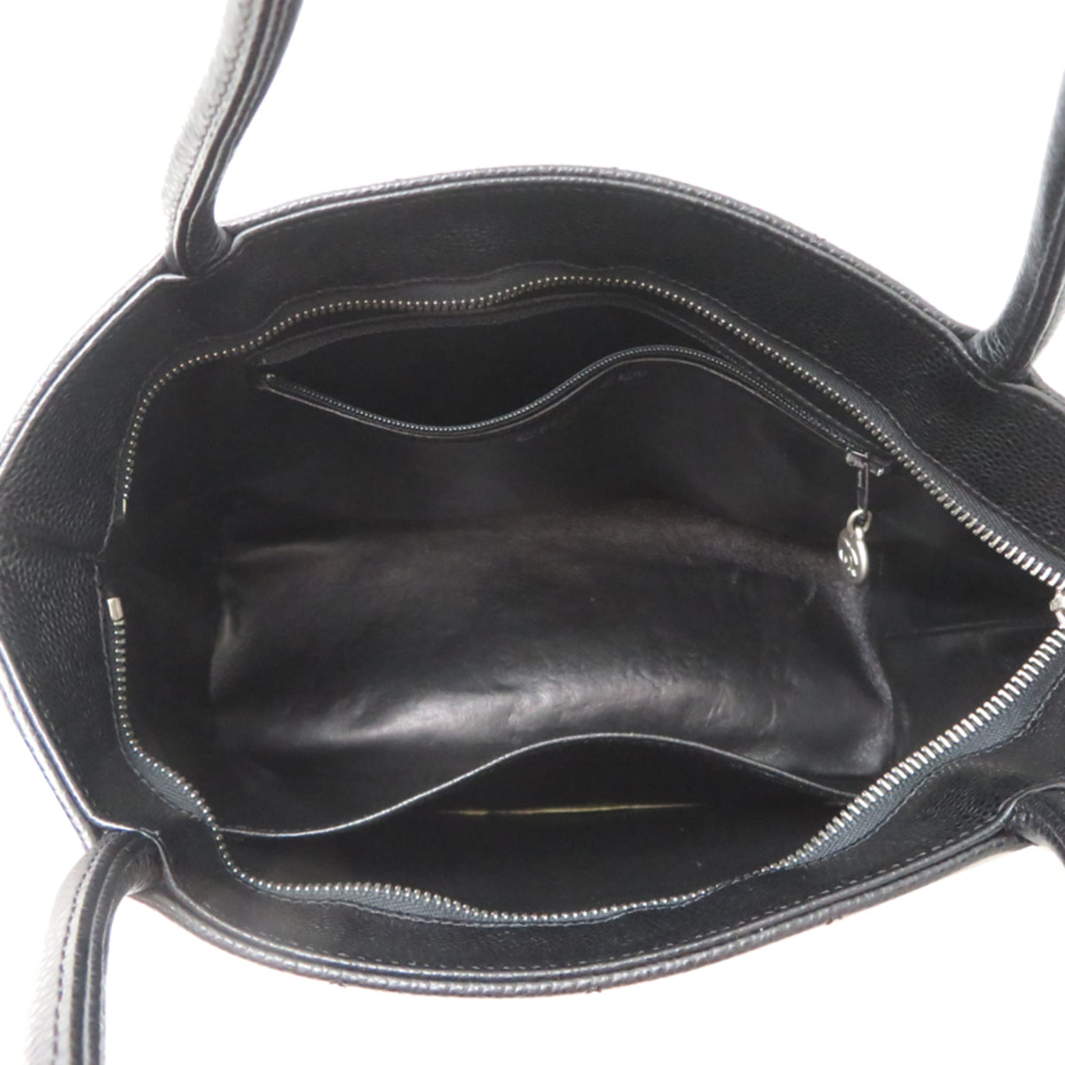 Chanel Black Grained Calfskin Tote Bag (Pre-Owned)