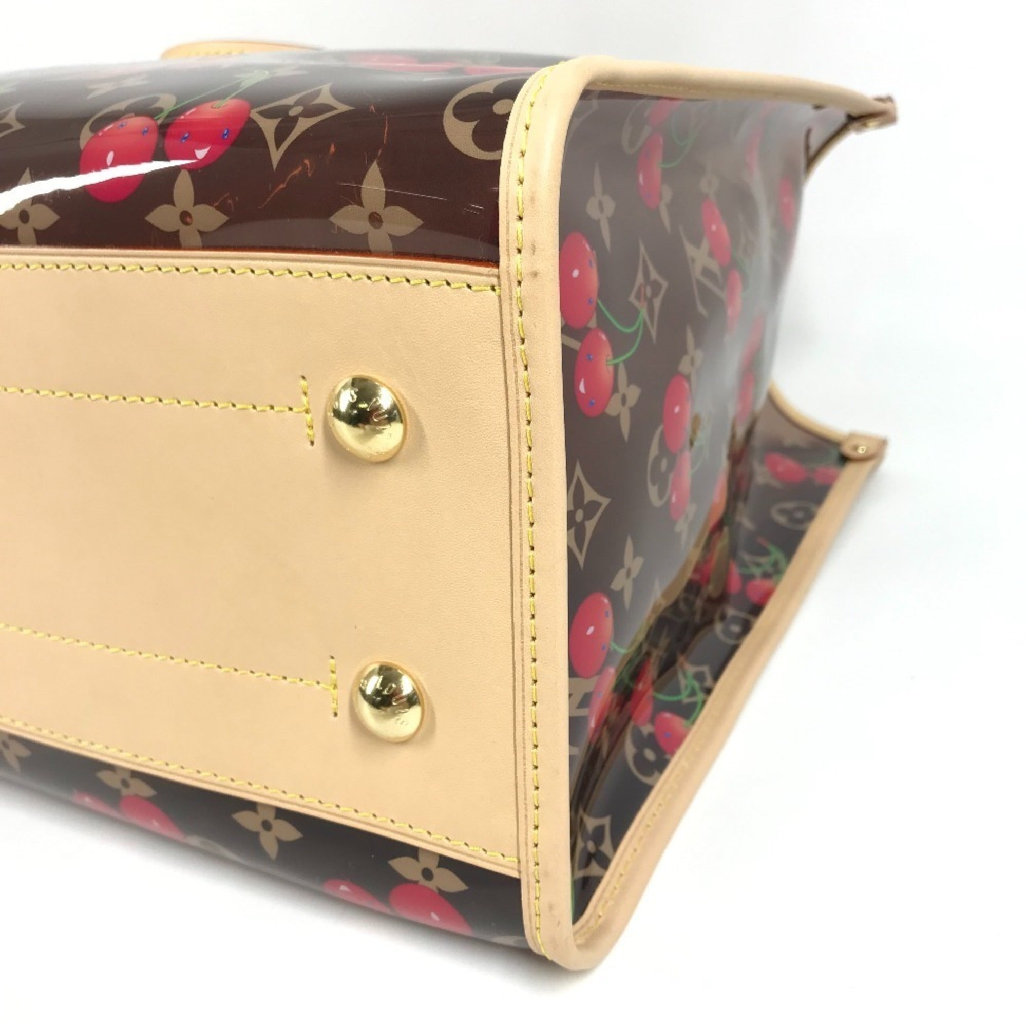 Louis Vuitton Brown Clear Monogram Red Color Monogram Shoulder Bag (Pre-Owned)