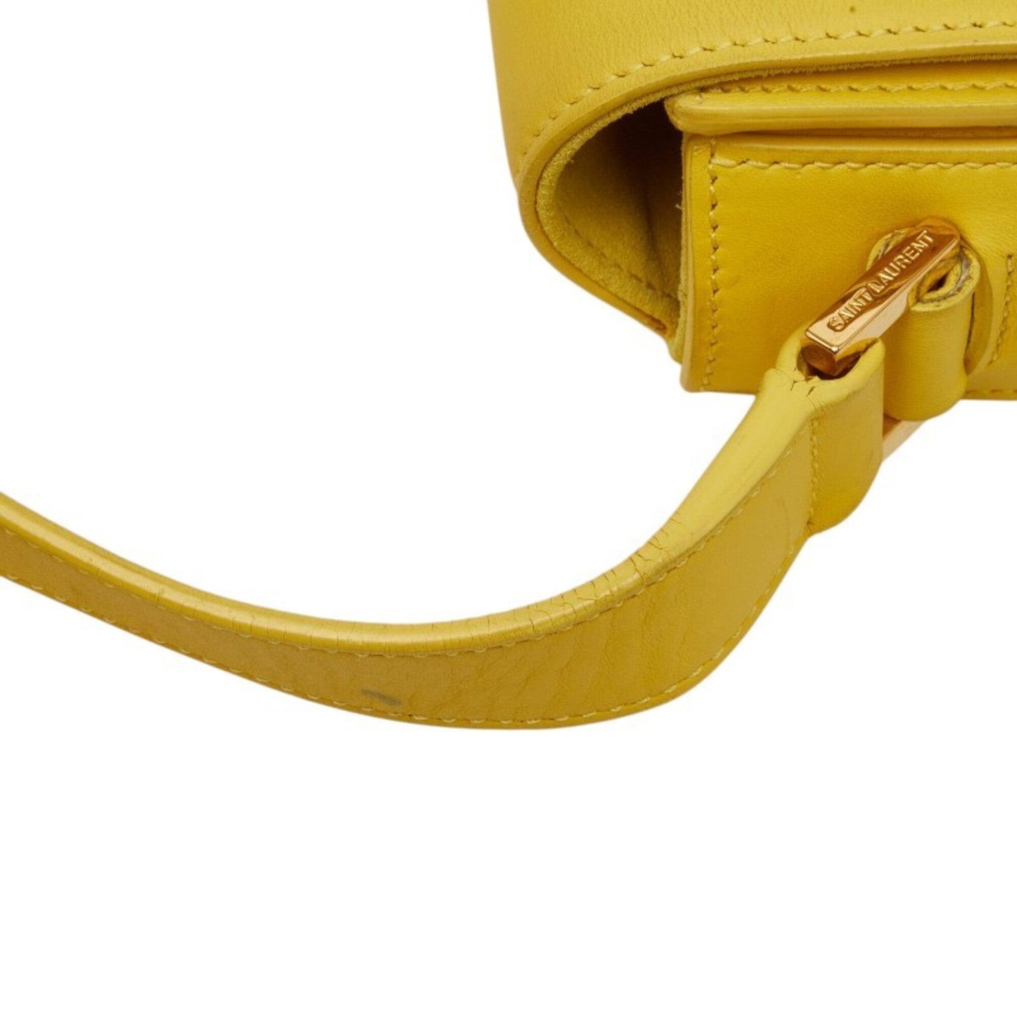 Saint Laurent Yellow Leather Shoulder Bag (Pre-Owned)