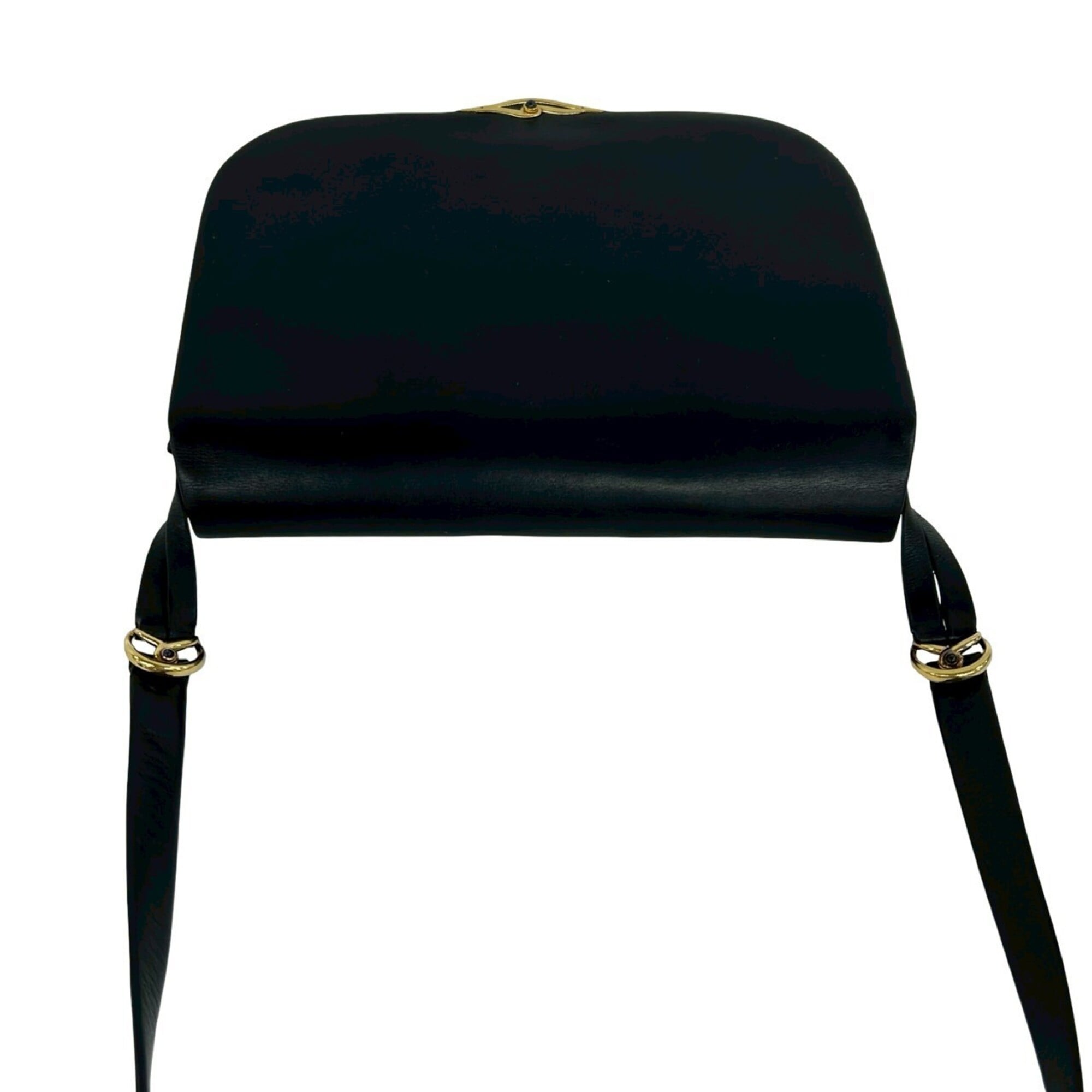 Cartier Navy Leather Pochette Shoulder Bag (Pre-Owned)