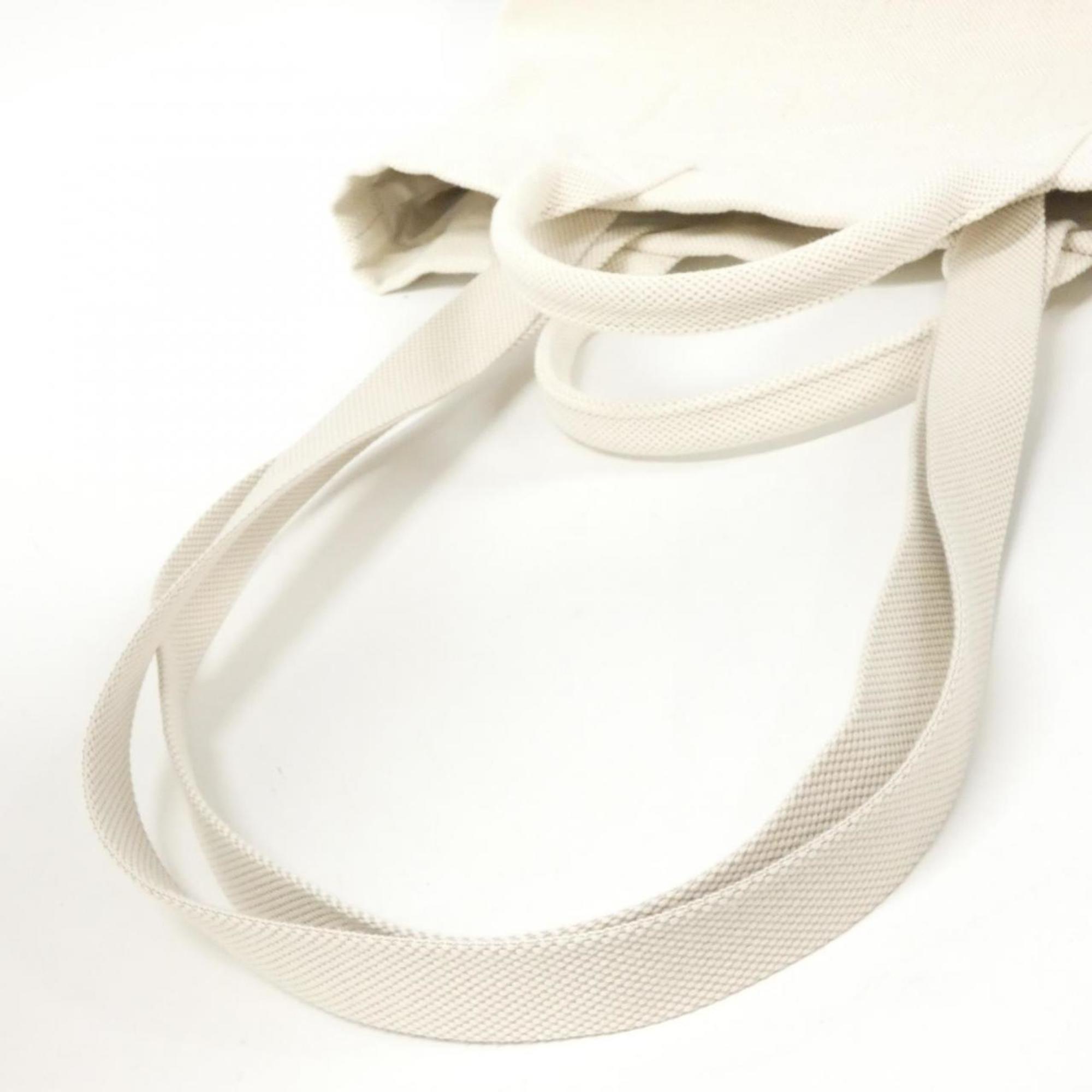 Gucci Green Red Color White Canvas Handbag (Pre-Owned)