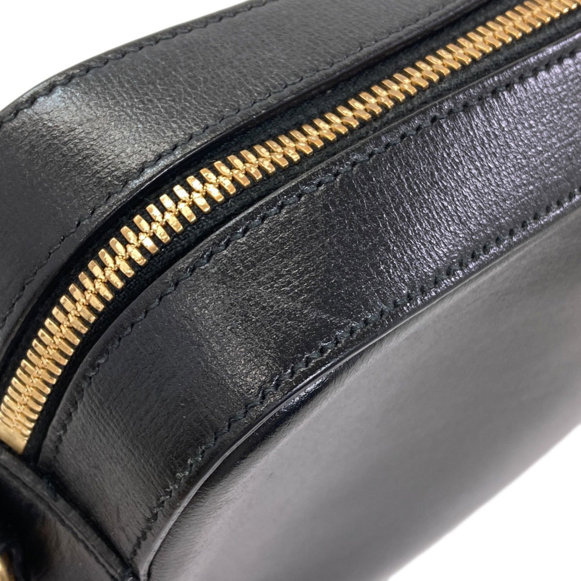 Gucci Horsebit Black Leather Shoulder Bag (Pre-Owned)