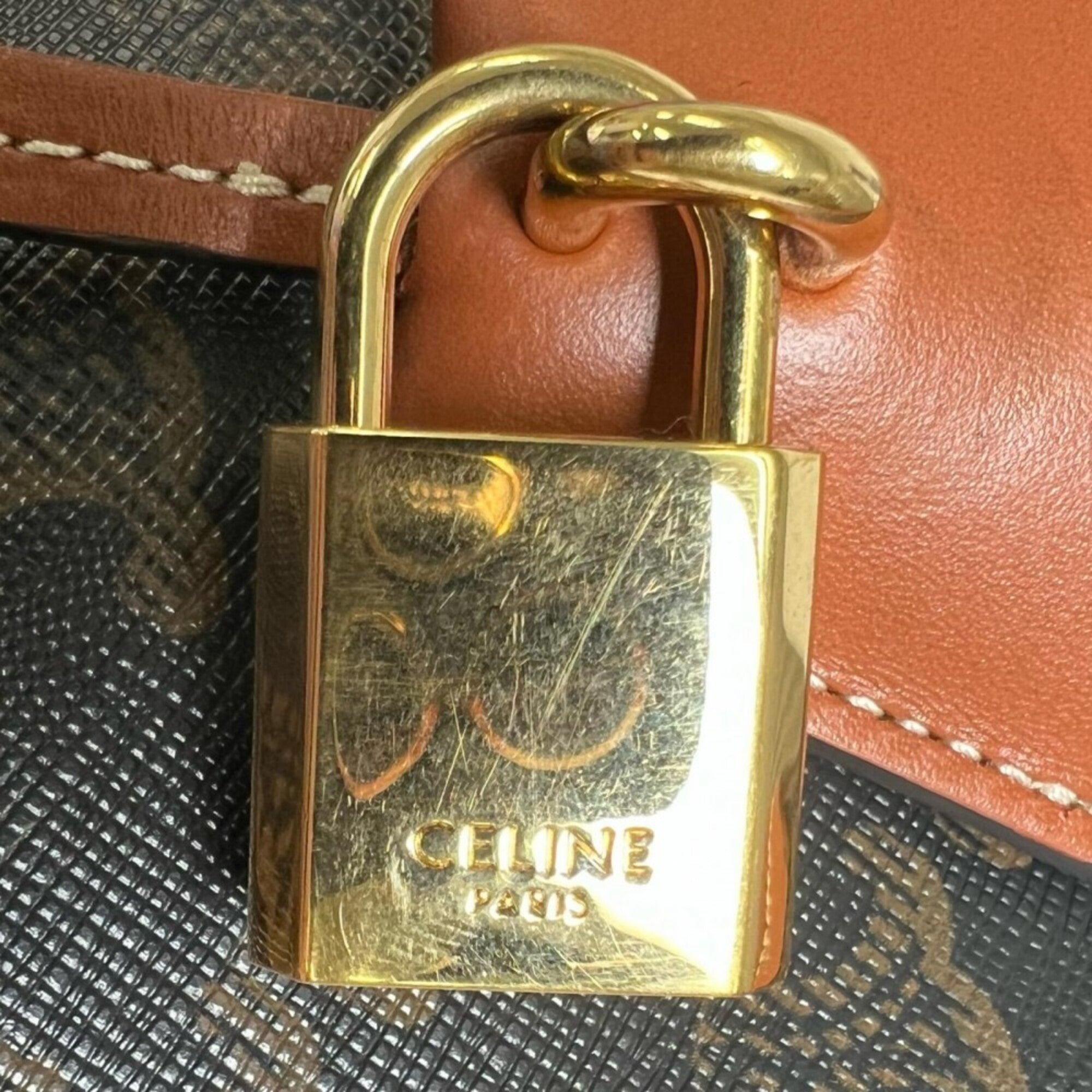 Celine Brown Pvc Leather Tote Bag (Pre-Owned)