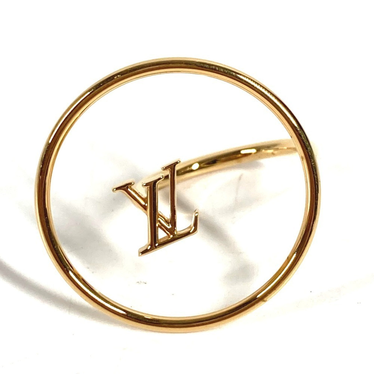 Louis Vuitton Gold Metal Band Ring (Pre-Owned)