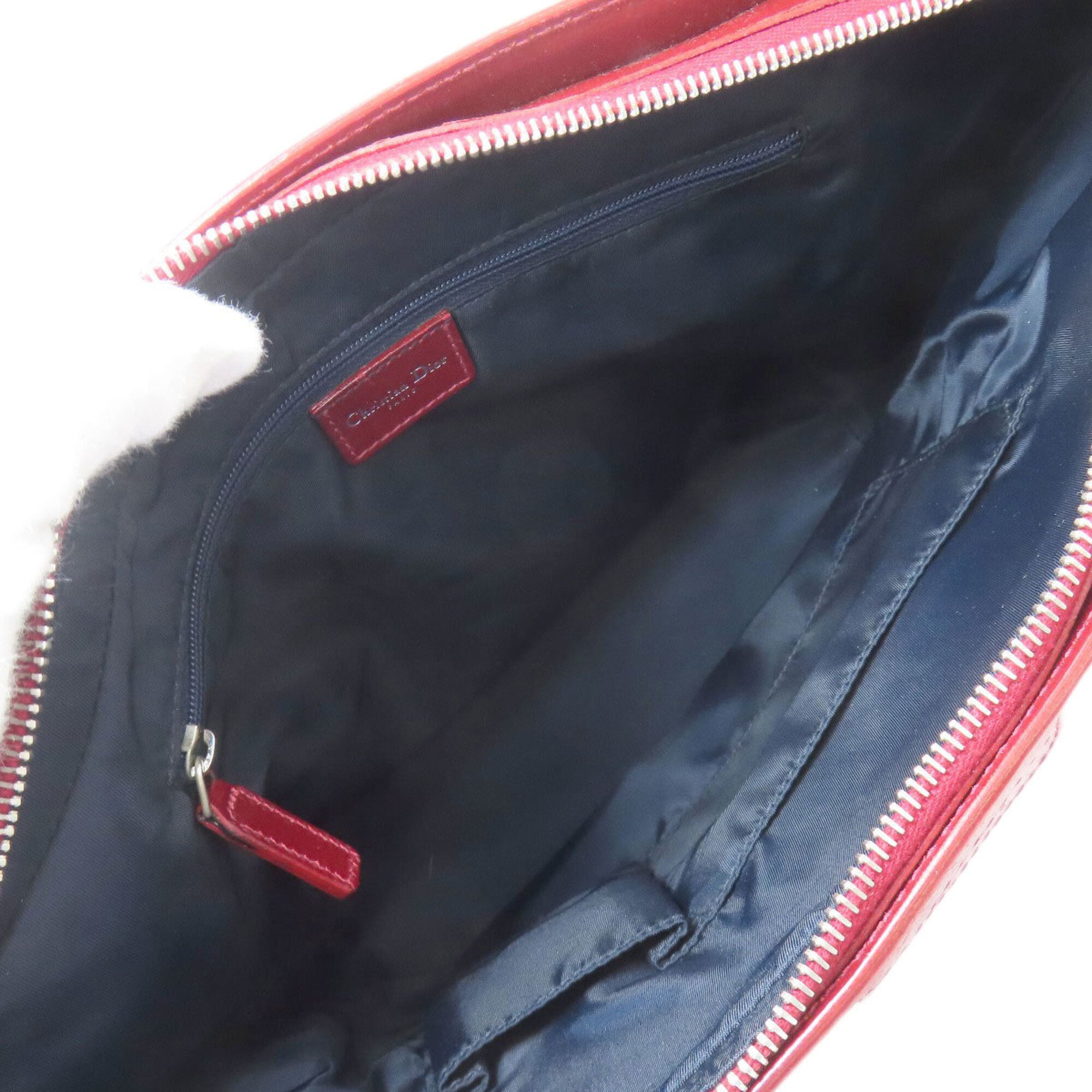 Christian Dior Navy Red Color Canvas Tote Bag (Pre-Owned)
