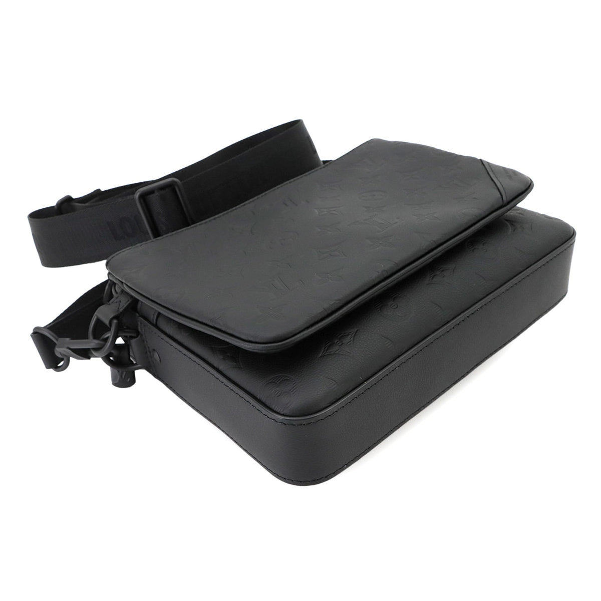 Louis Vuitton Noir Monogram Shadow Handbag Messenger Bag Pouch Shoulder Bag (Pre-Owned)