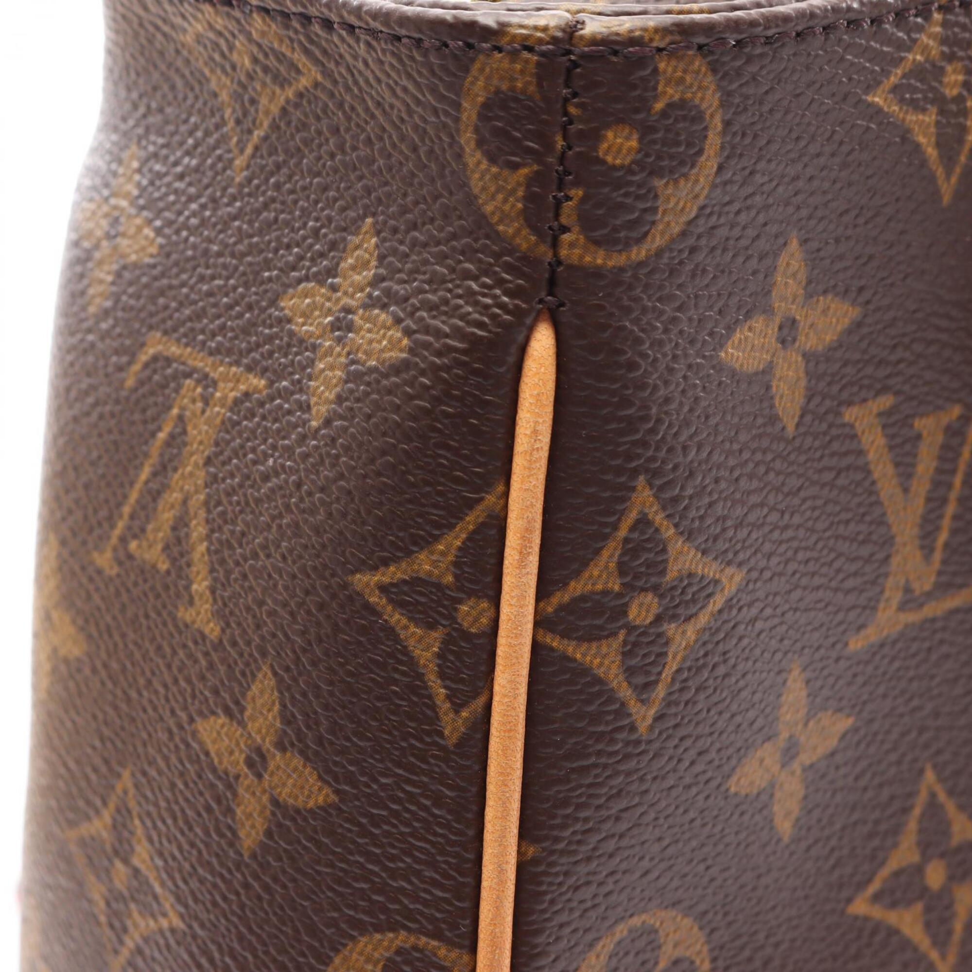 Louis Vuitton Brown Monogram Coated Canvas Leather Handbag (Pre-Owned)