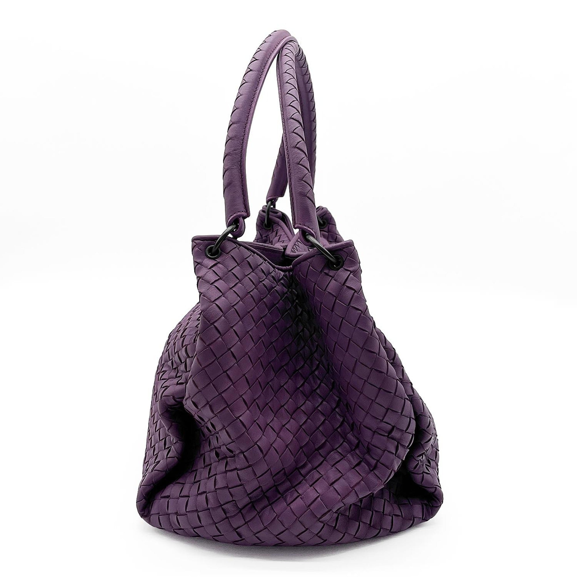 Bottega Veneta Purple Intrecciato Handbag (Pre-Owned)