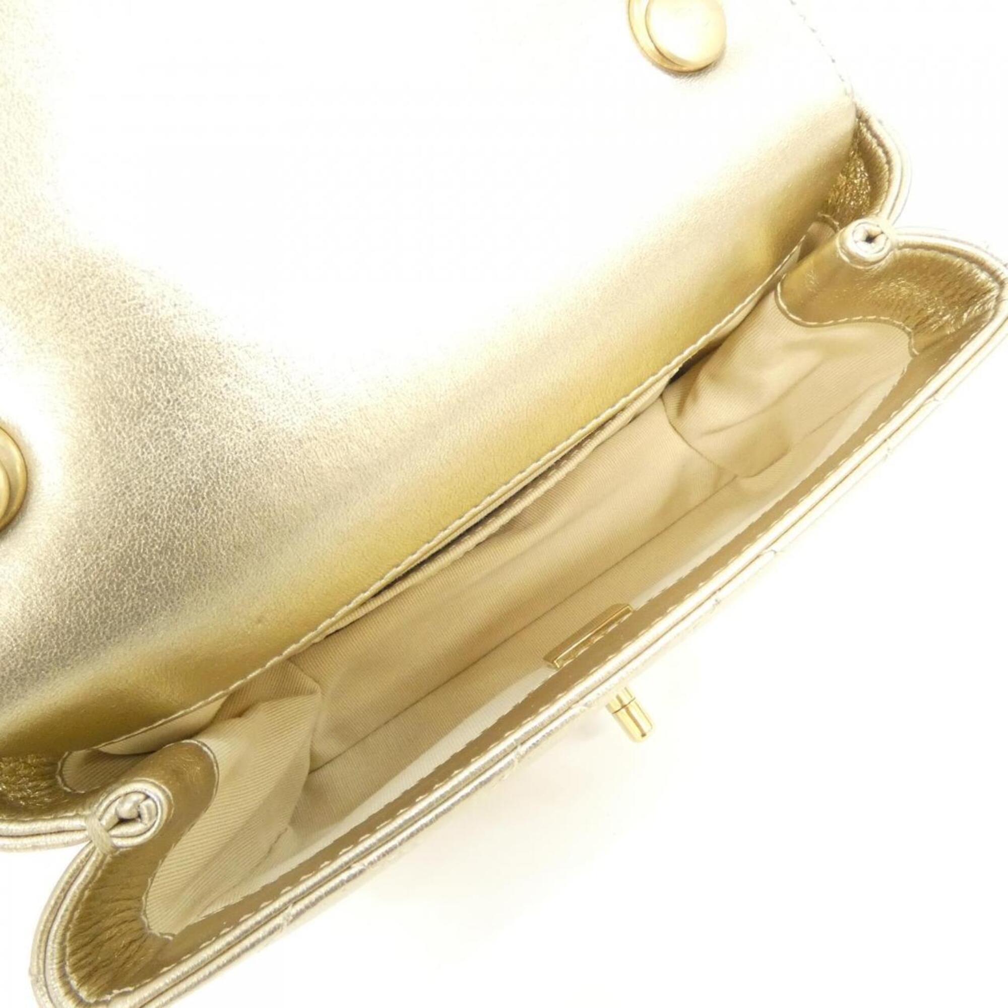 Chanel Gold Handbag (Pre-Owned)