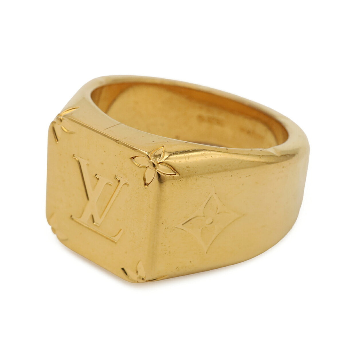 Louis Vuitton Gold Gold Plating Band Ring (Pre-Owned)
