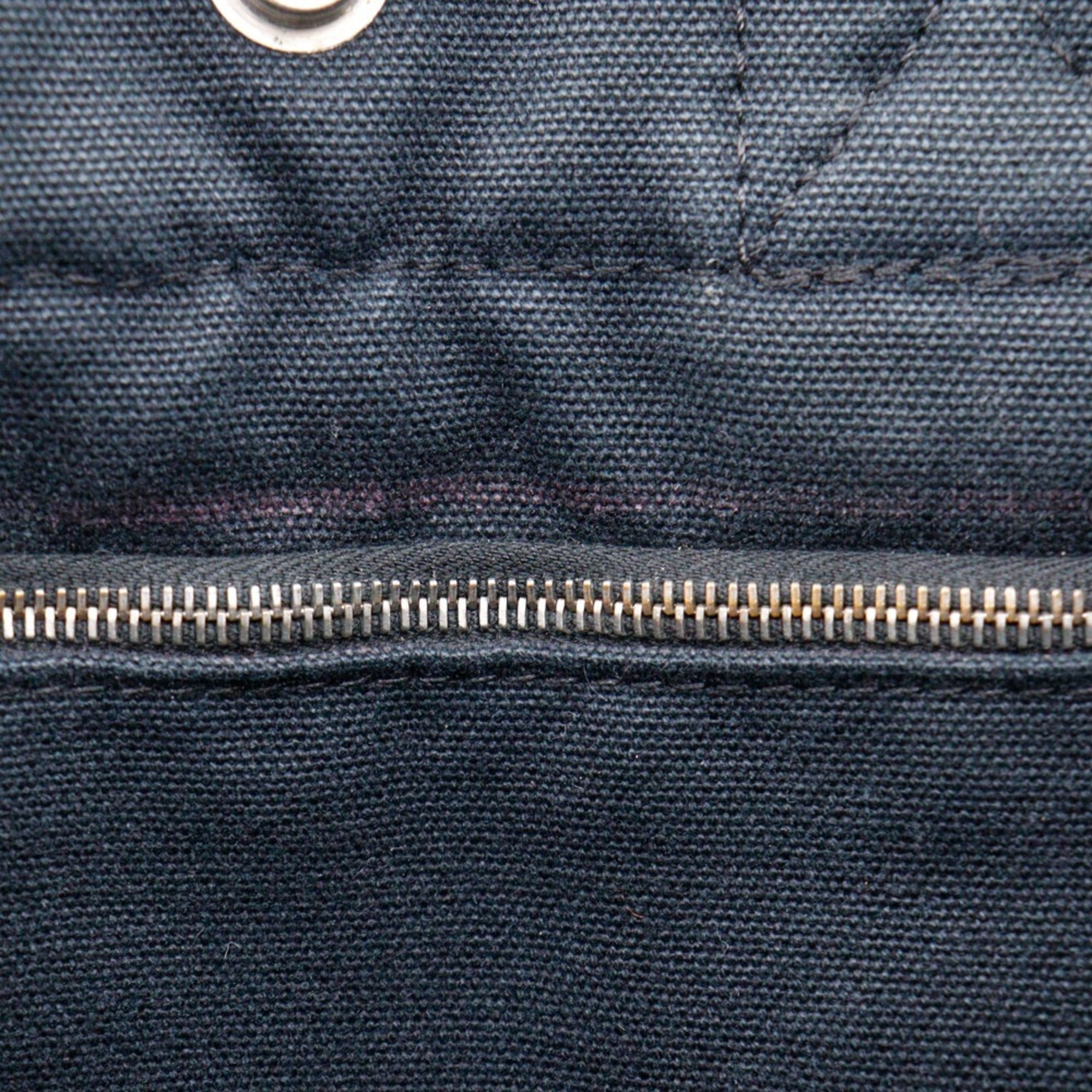 Hermes Black Cotton Canvas Handbag (Pre-Owned)