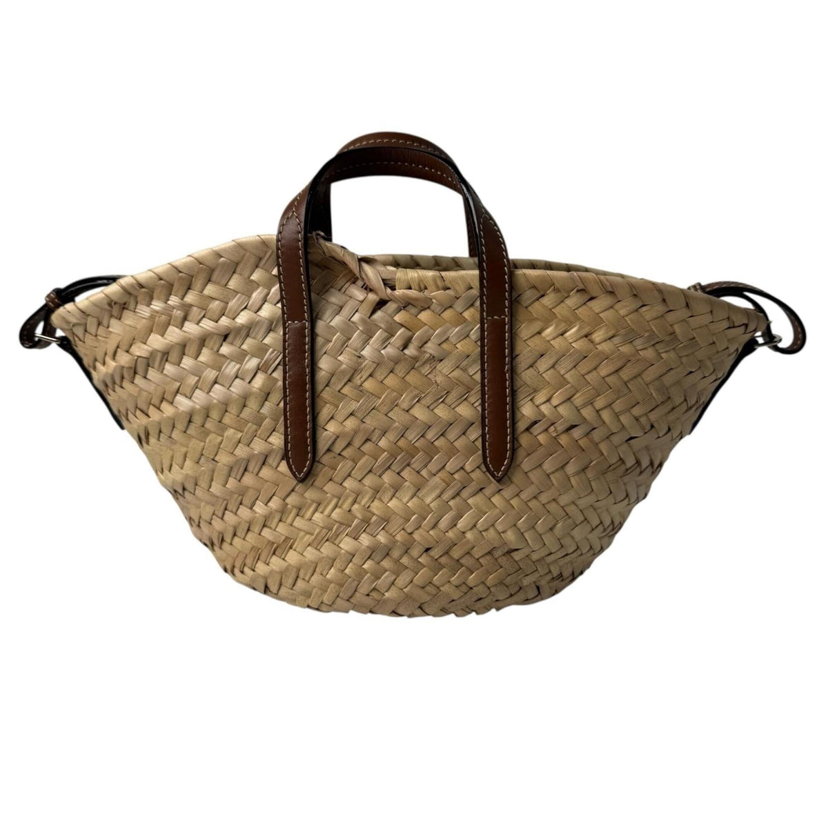Jimmy Choo Beige Brown Raffia Handbag Shoulder Bag (Pre-Owned)