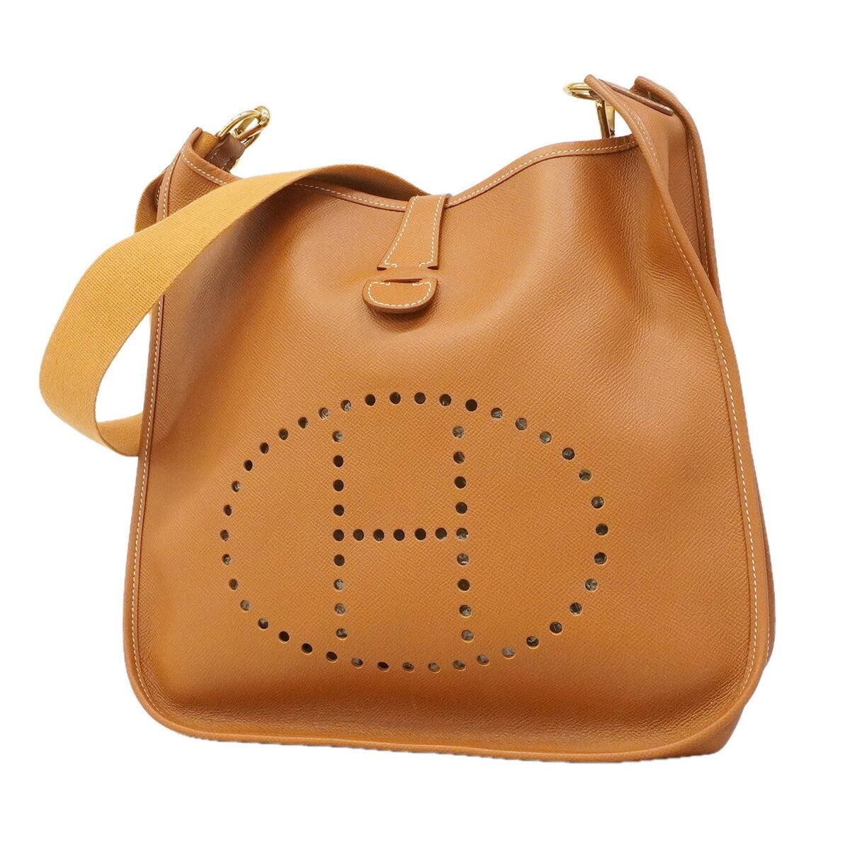 Hermes Gold Courchevel Leather Shoulder Bag (Pre-Owned)