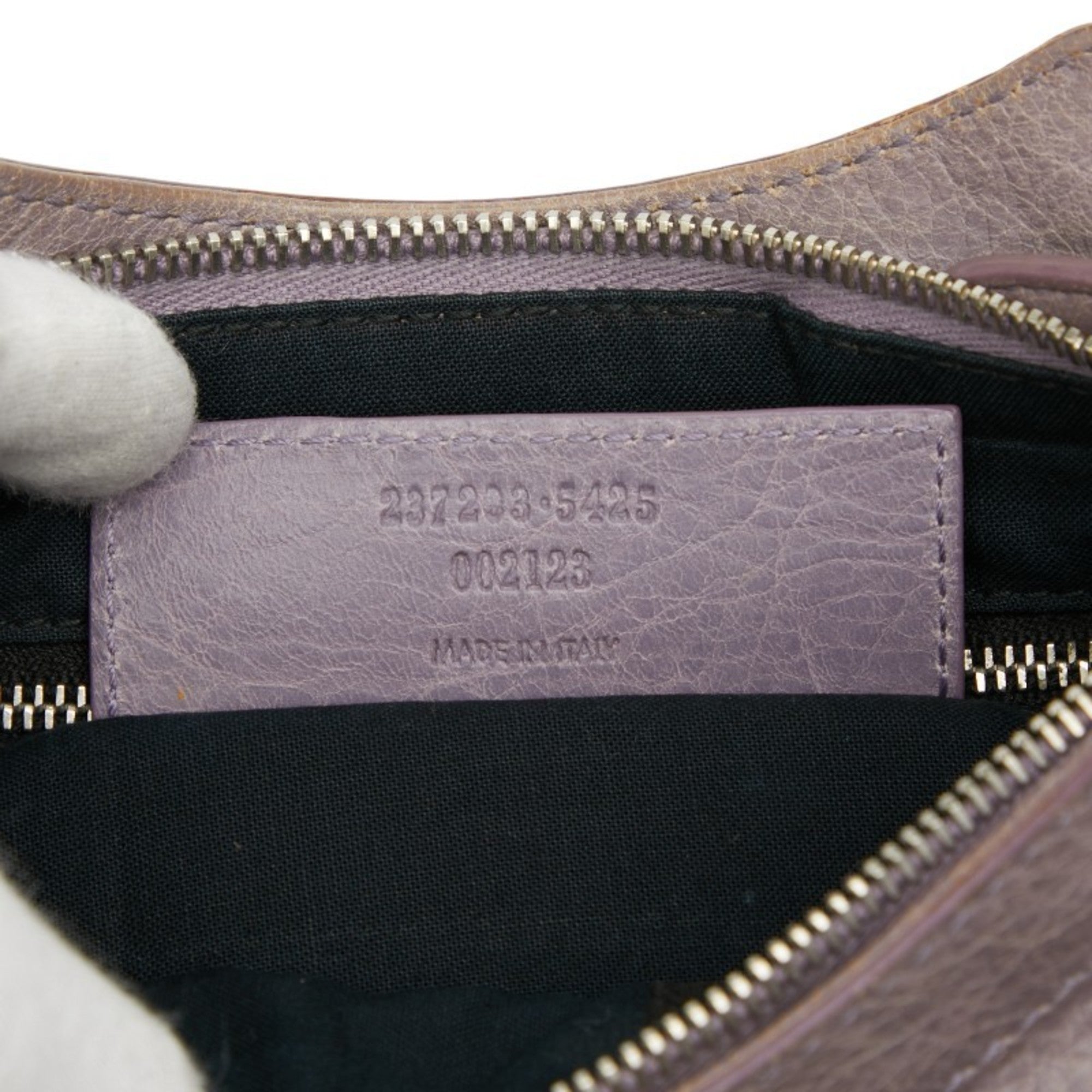 Balenciaga Purple Leather Shoulder Bag (Pre-Owned)