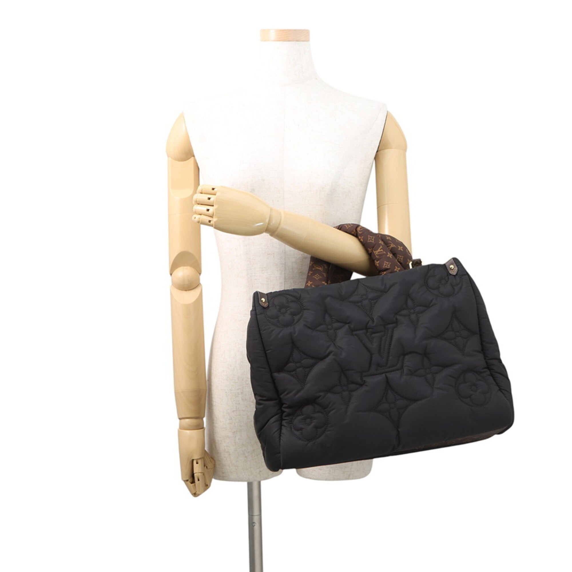 Louis Vuitton Black Noir Nylon Monogram Handbag Tote Bag (Pre-Owned)