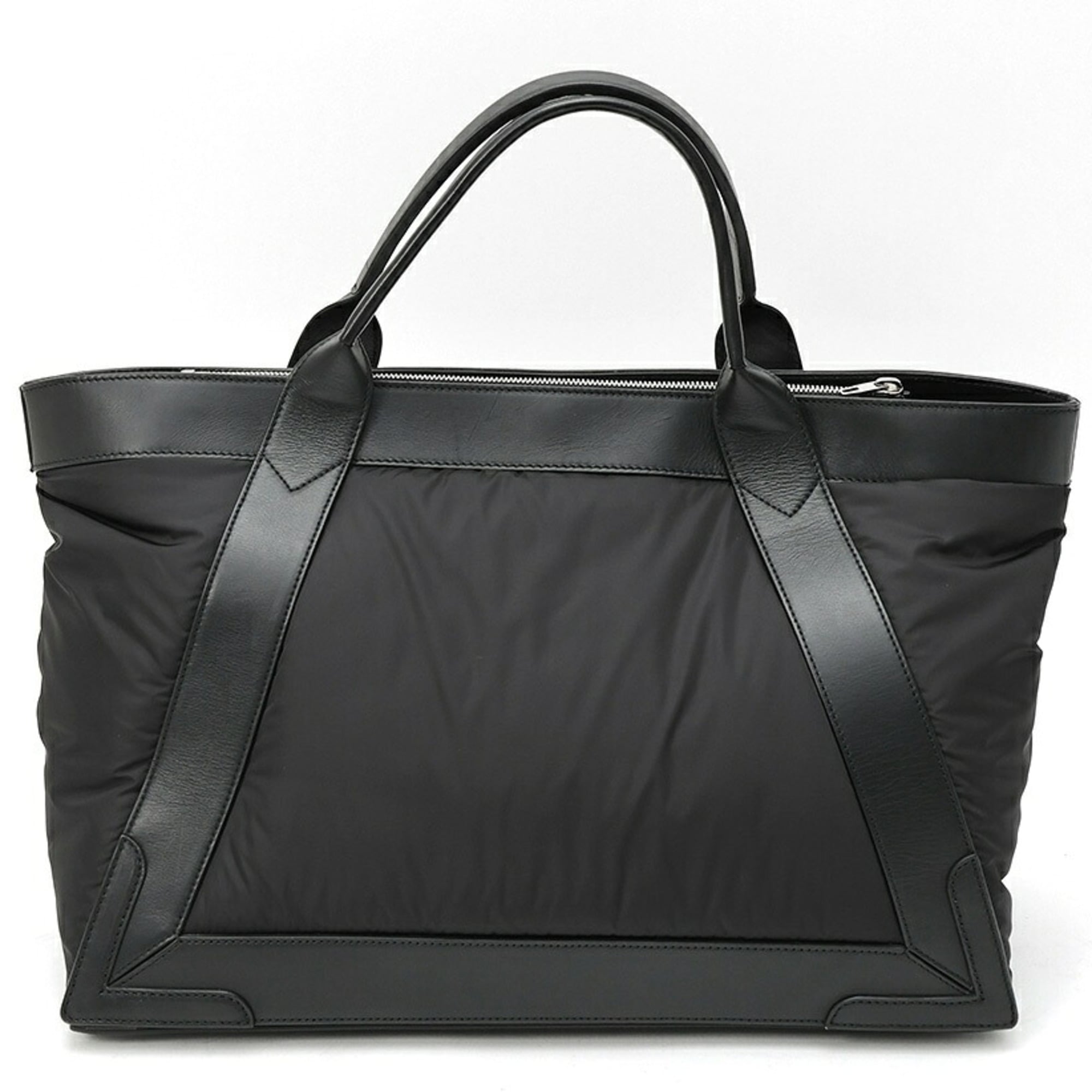 Balenciaga Black Nylon Leather Tote Bag (Pre-Owned)