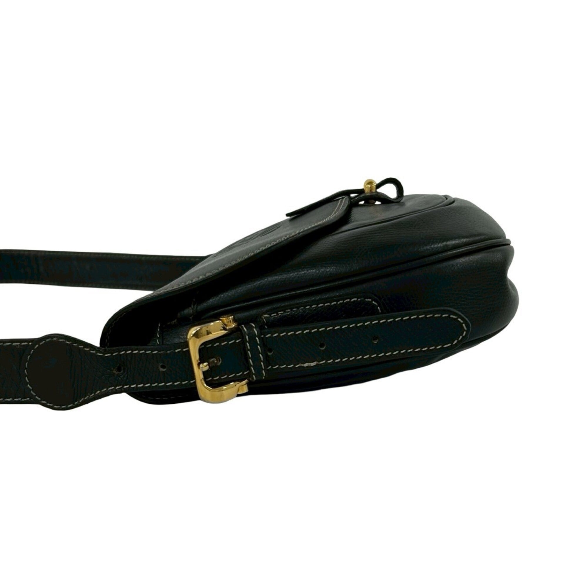 Loewe Black Leather Pochette Shoulder Bag (Pre-Owned)