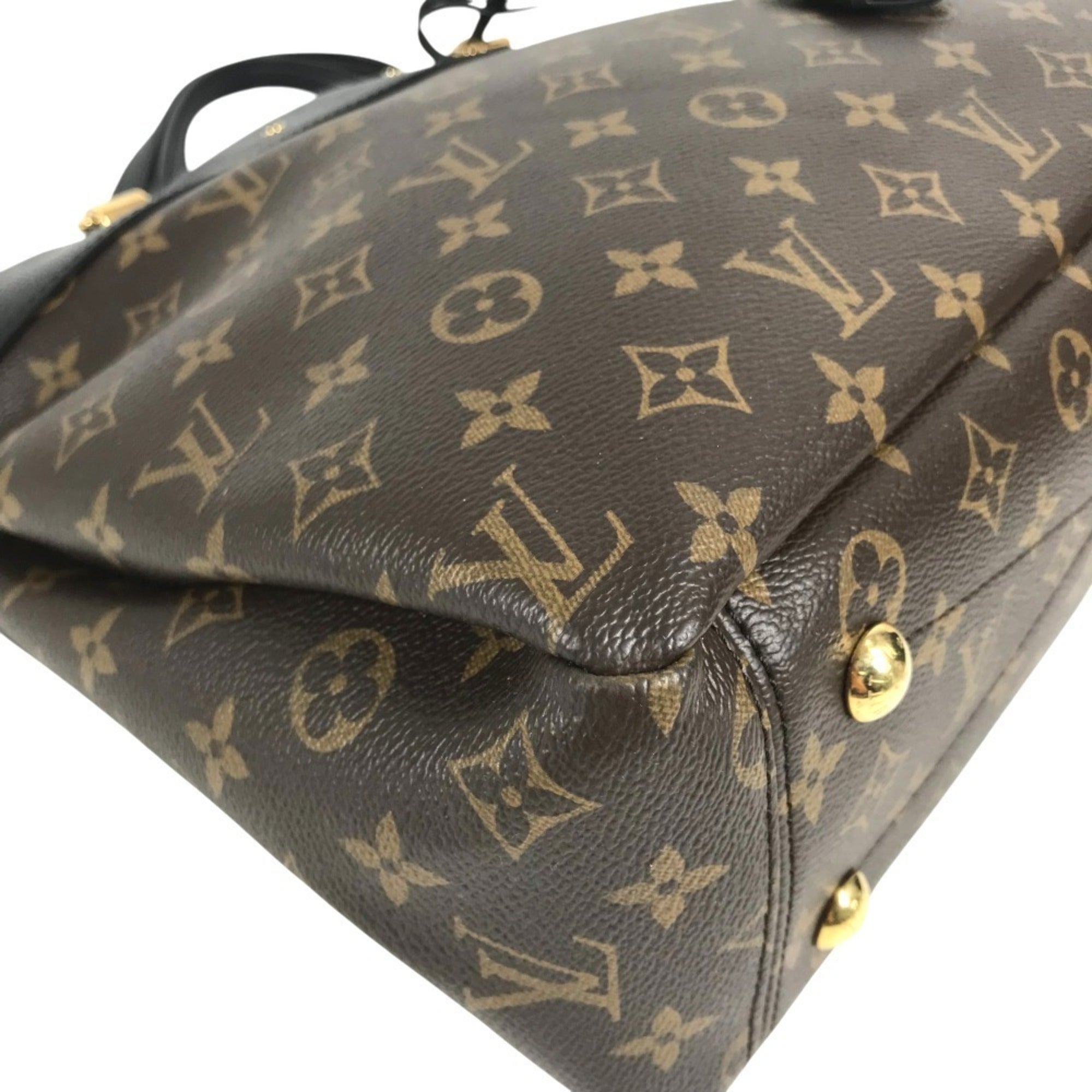 Louis Vuitton Black Brown Monogram Monogram Shoulder Bag Tote Bag (Pre-Owned)