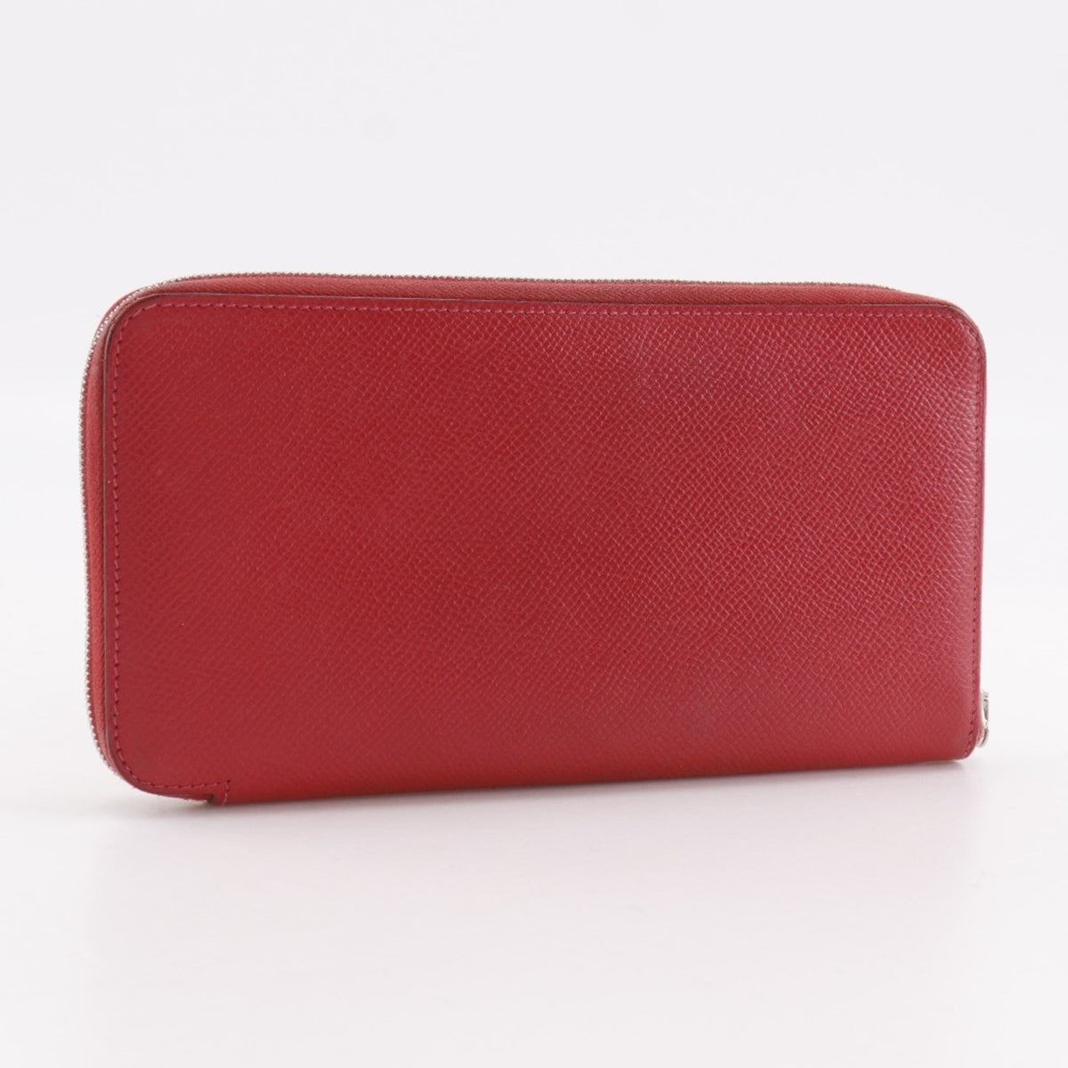 Hermes Red Color Epsom Leather Long Wallet (Bi-Fold) (Pre-Owned)