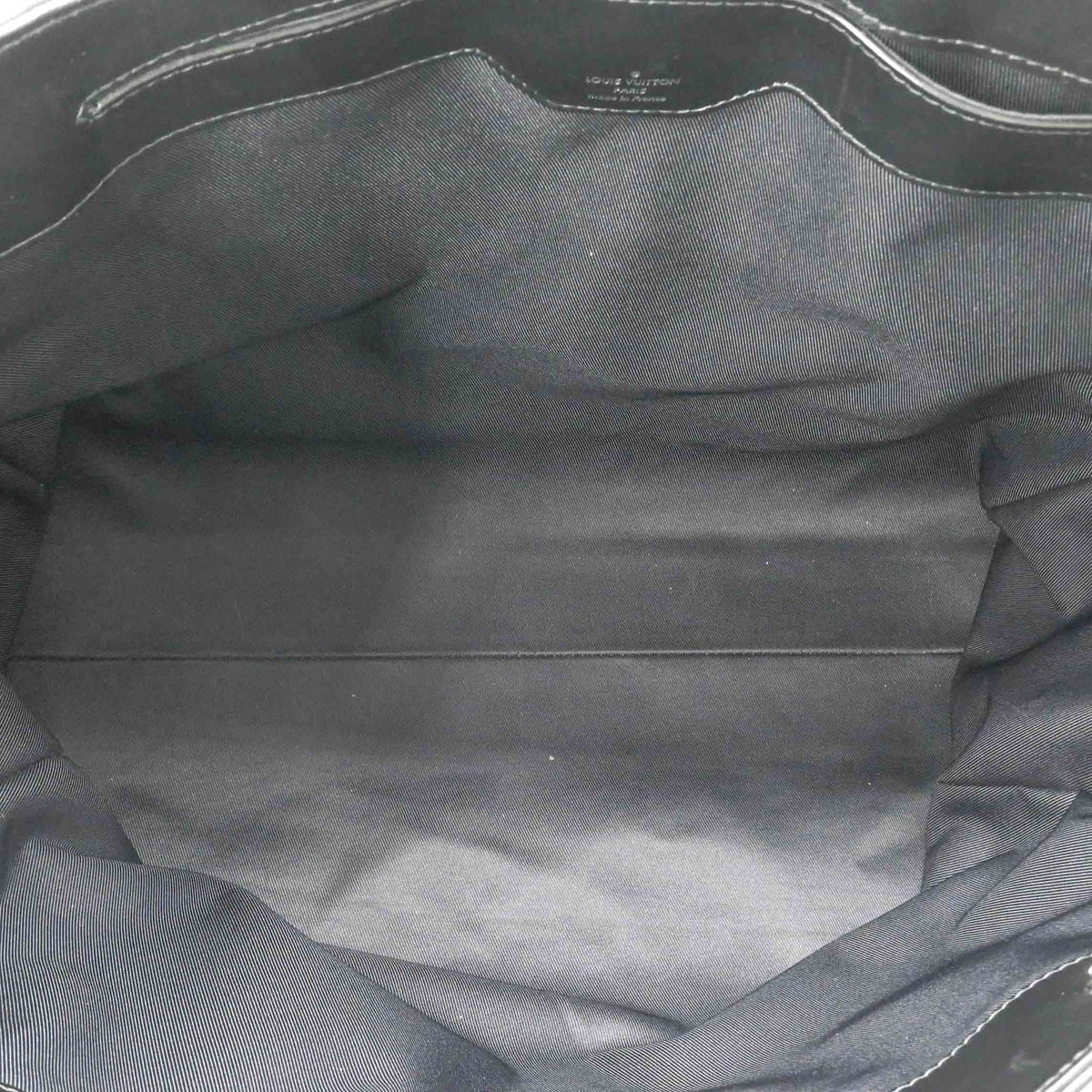 Louis Vuitton Black Navy Jacquard Leather Pouch Tote Bag (Pre-Owned)