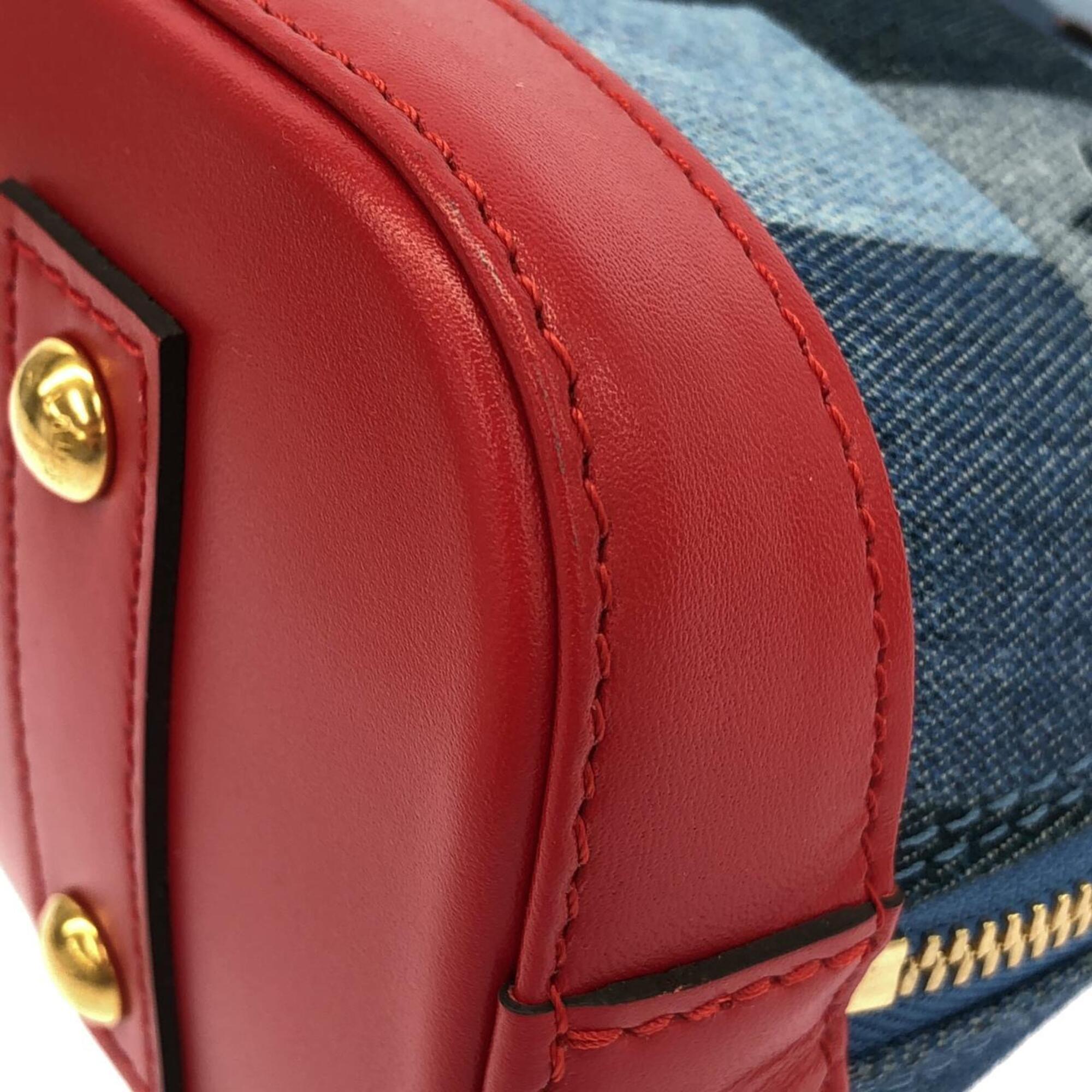 Louis Vuitton Rouge Denim Handbag (Pre-Owned)