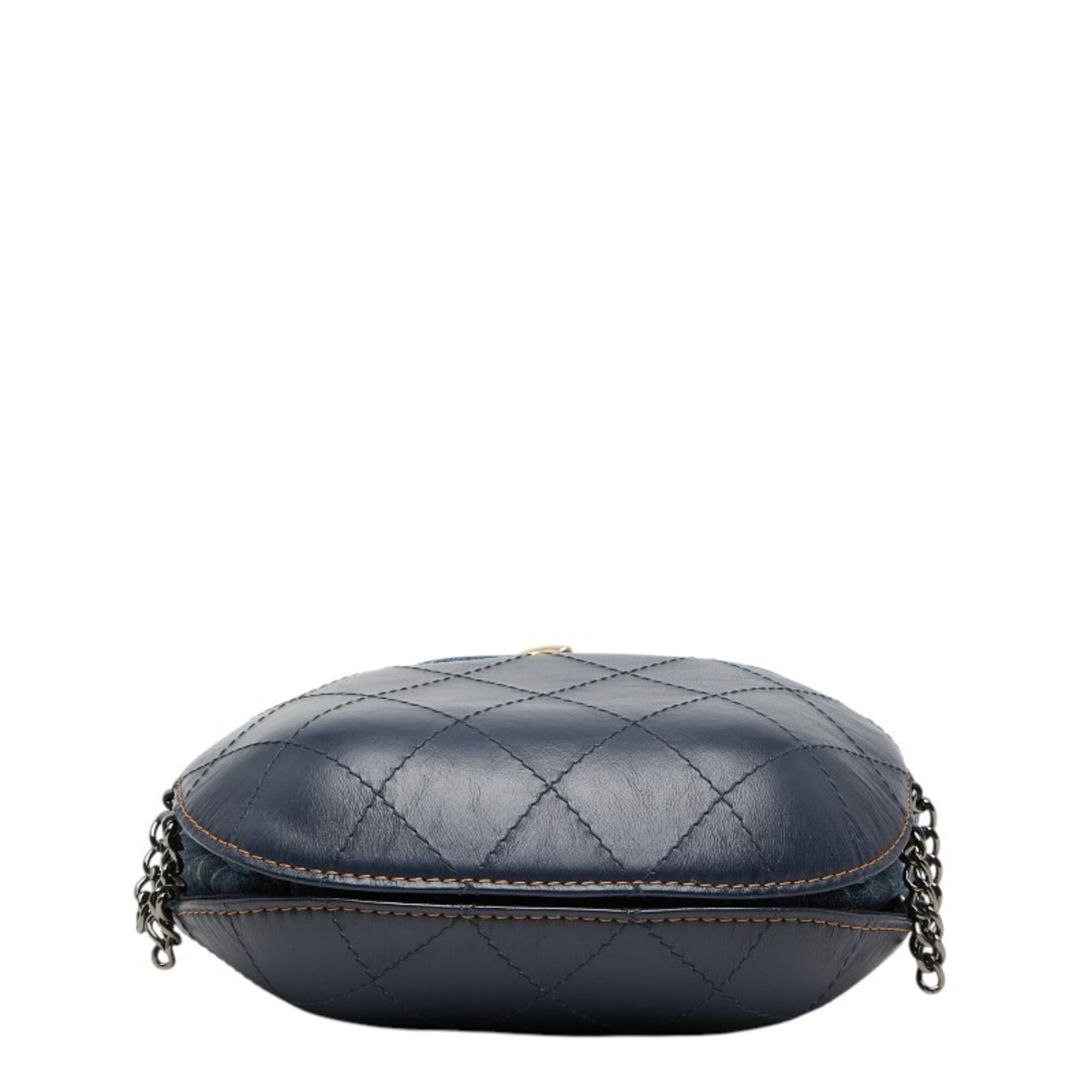 Chanel Blue Denim Leather Shoulder Bag (Pre-Owned)