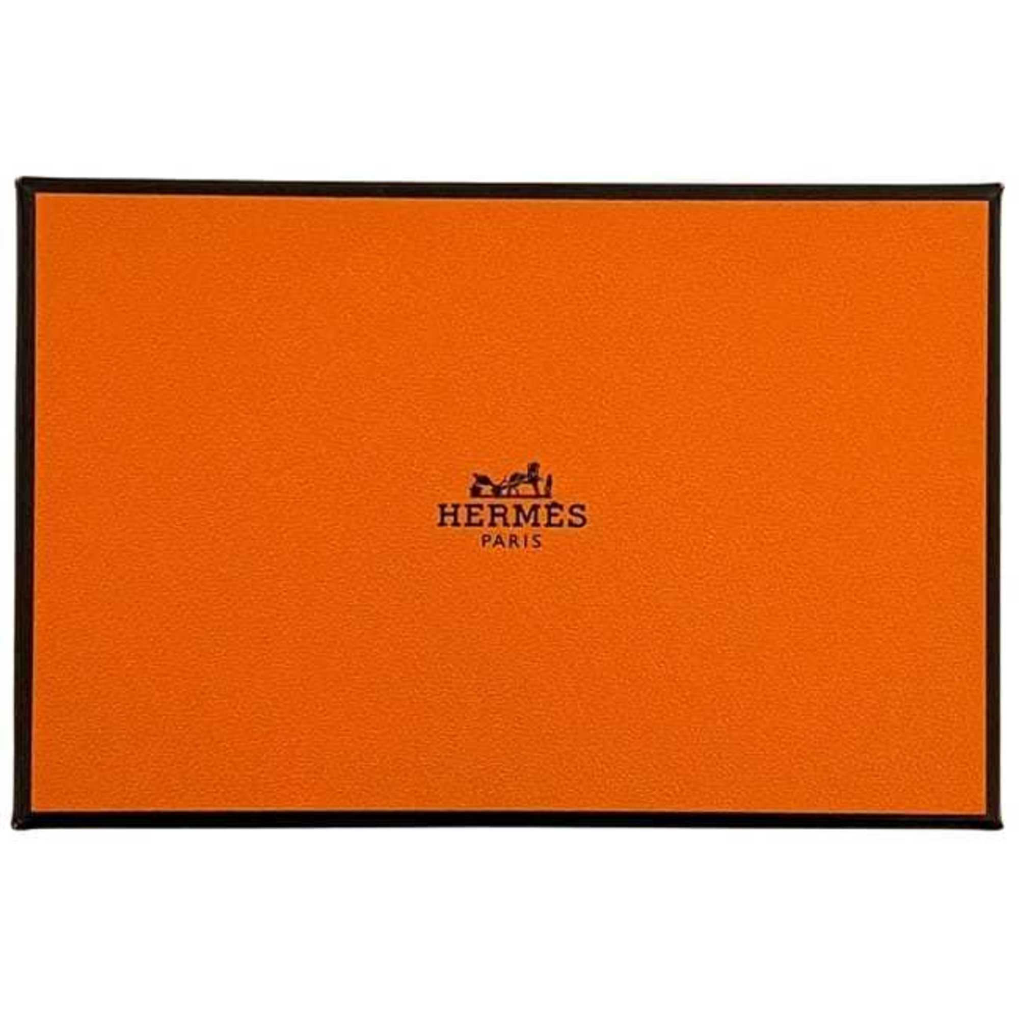 Hermes Blue Brown Leather Wallet (Bi-Fold) (Pre-Owned)