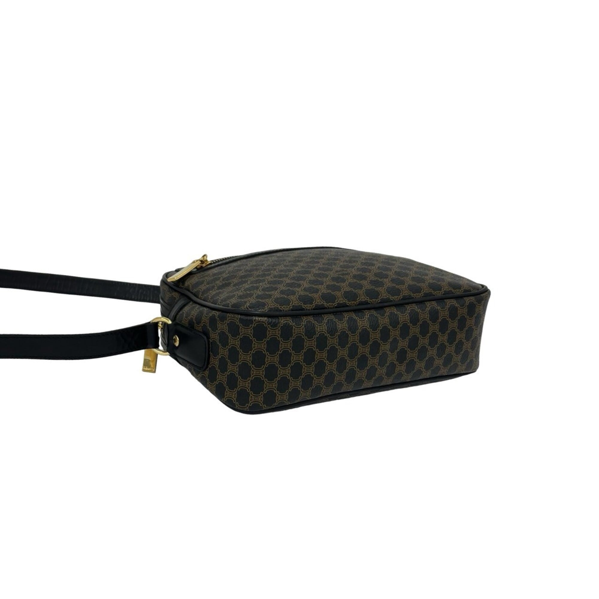 Celine Black Brown Leather Pvc Shoulder Bag (Pre-Owned)