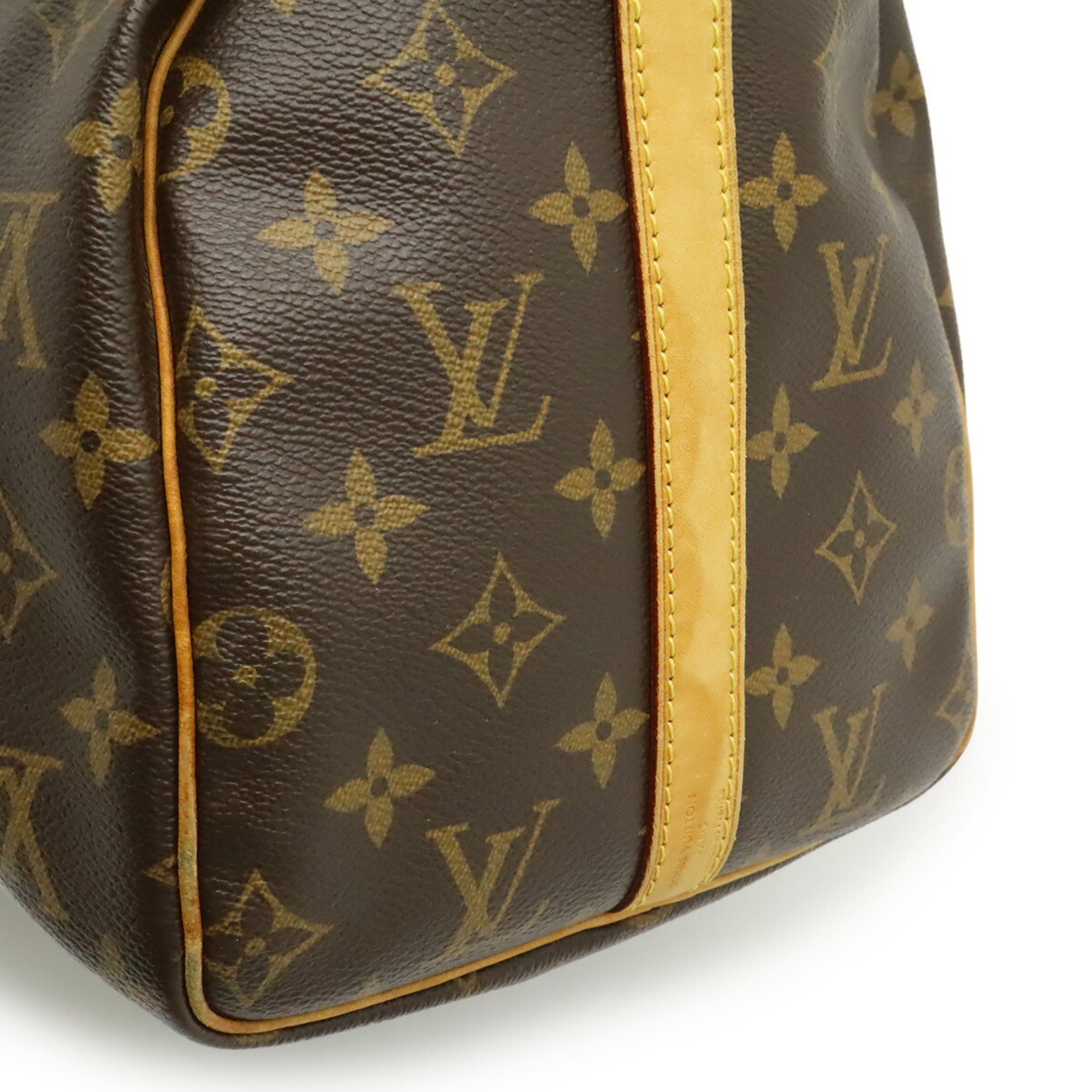 Louis Vuitton Brown Monogram Canvas Boston Bag Handbag Shoulder Bag (Pre-Owned)